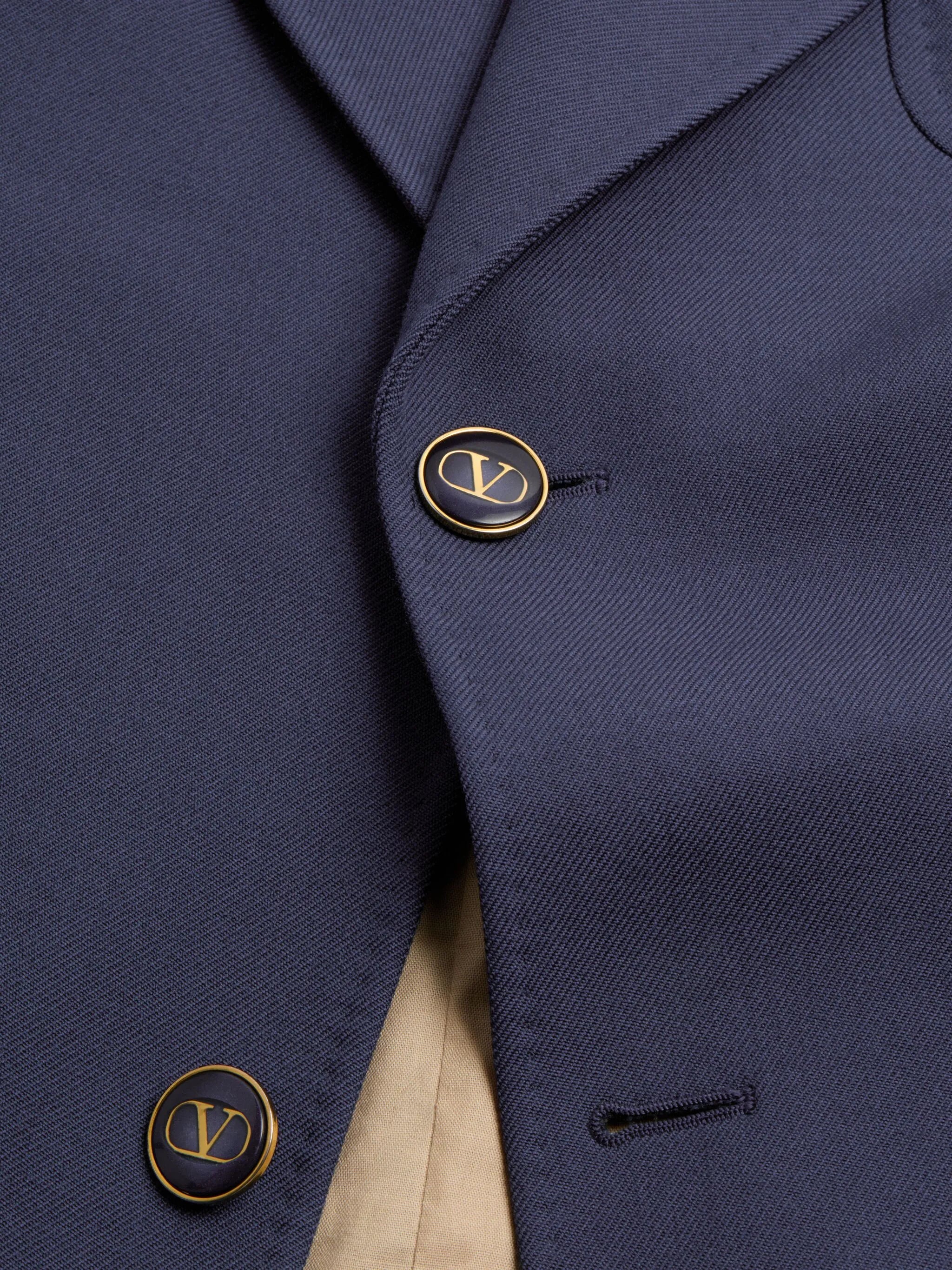 single-breasted gabardine jacket
