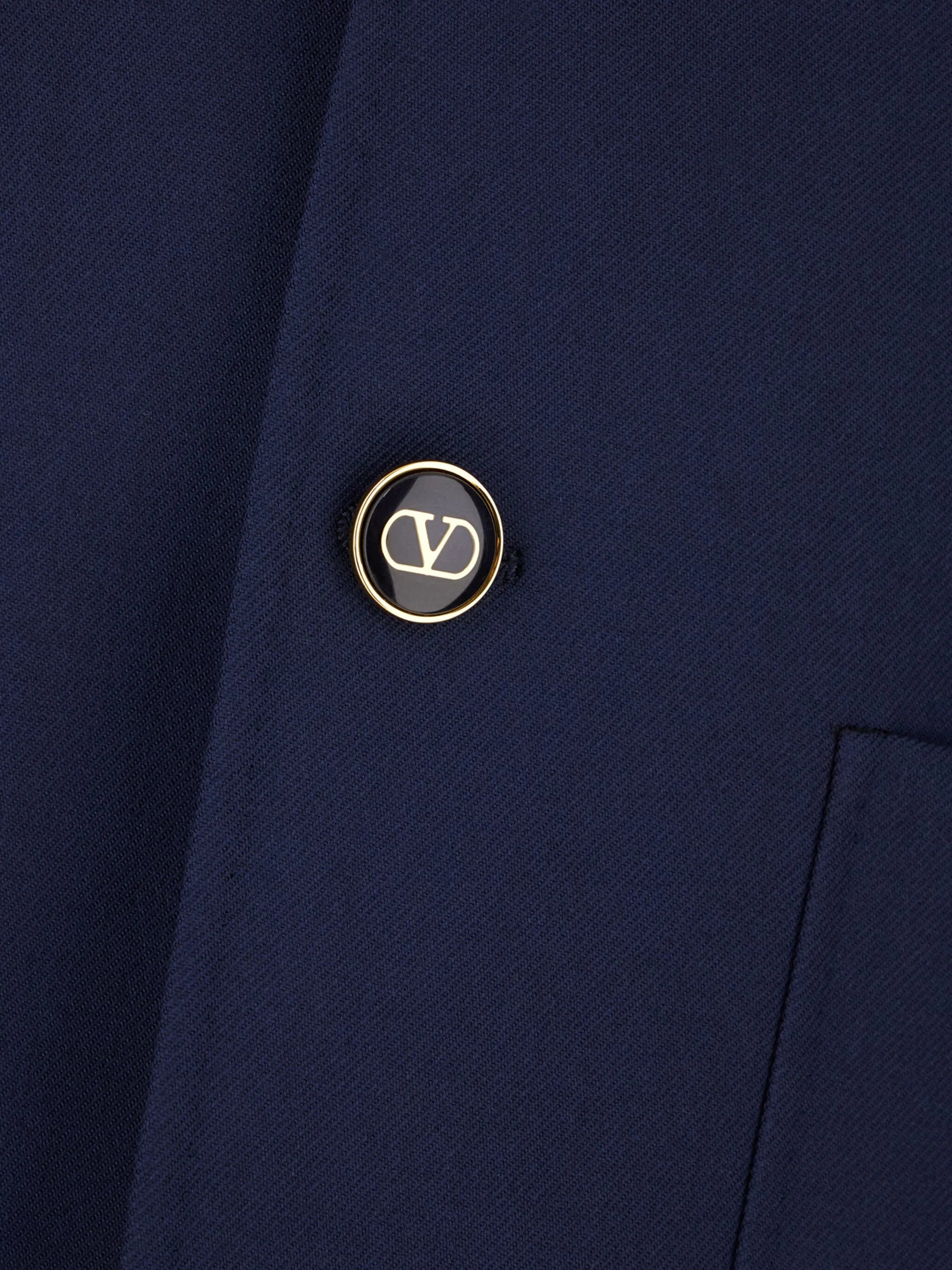 single-breasted gabardine jacket