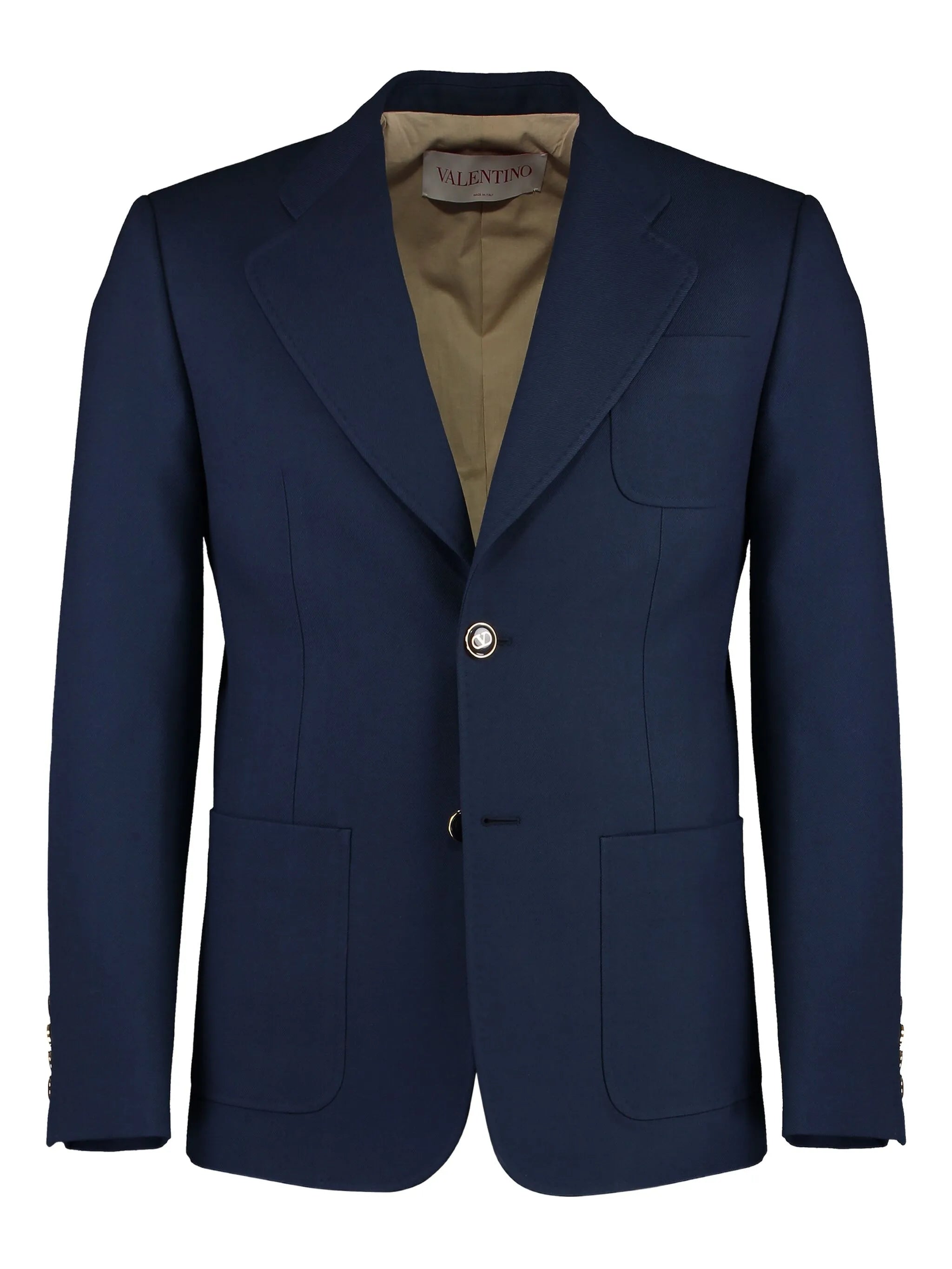 single-breasted gabardine jacket