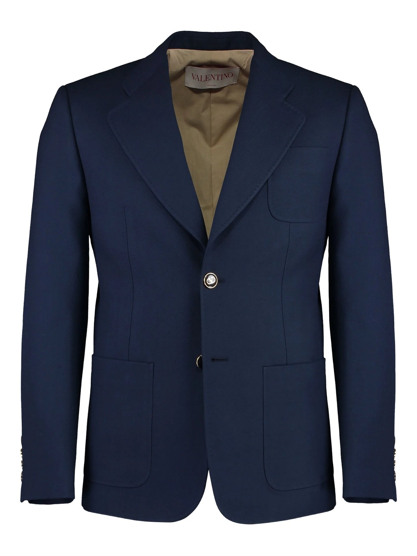 single-breasted gabardine jacket