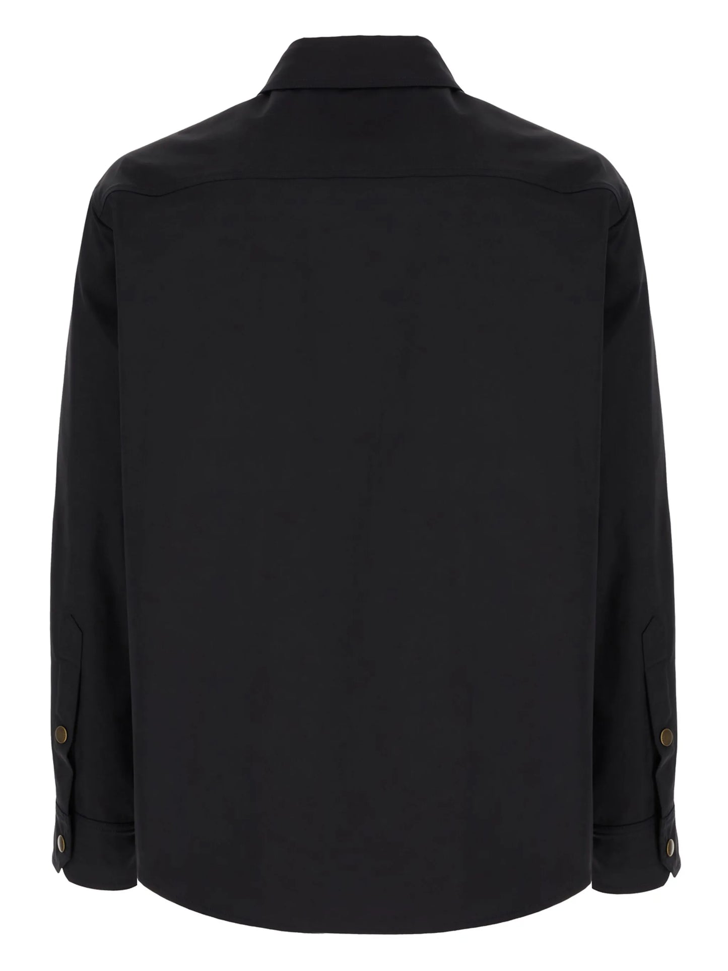 V-detail shirt jacket