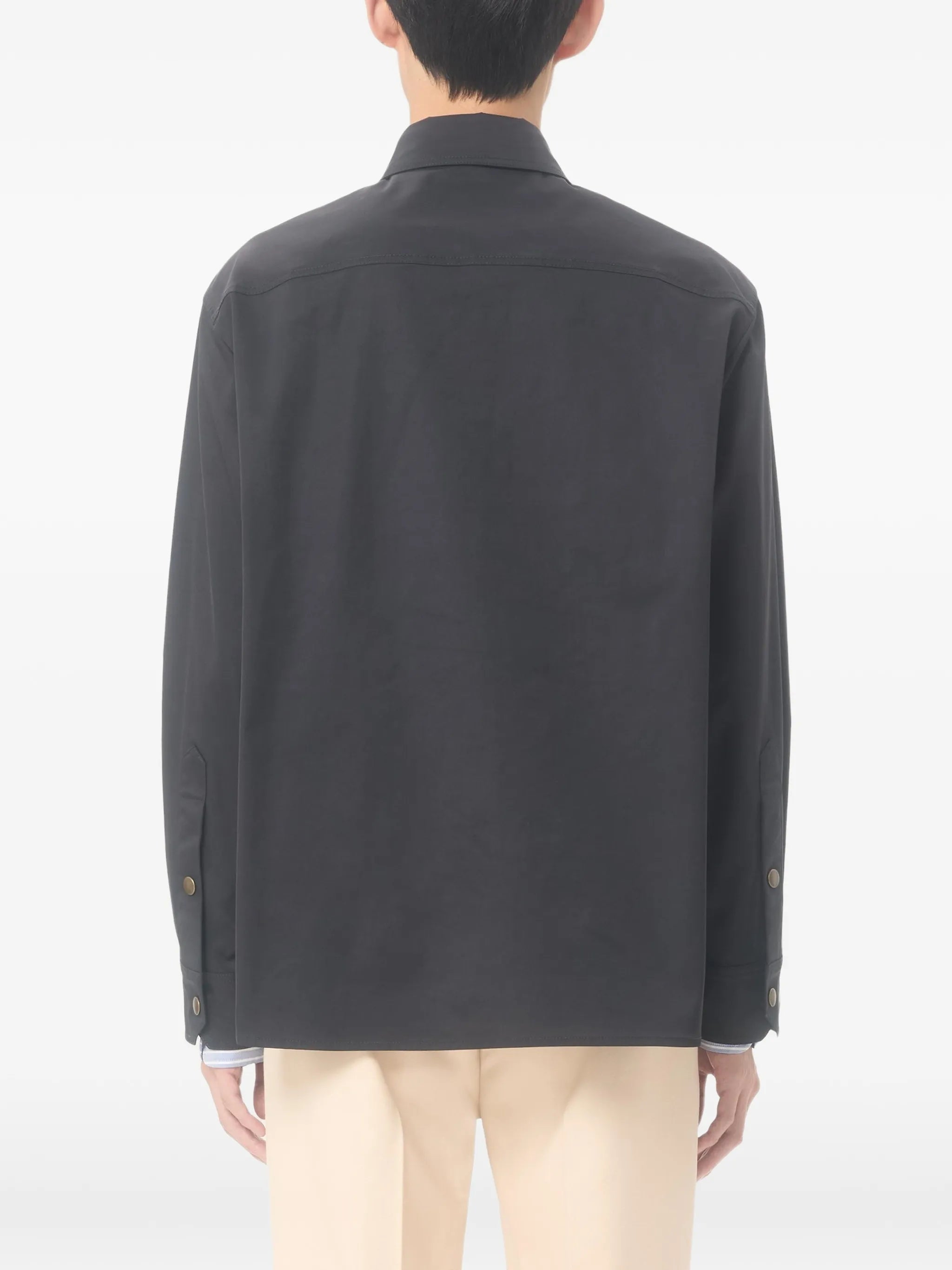 nylon shirt jacket with patch VLogo