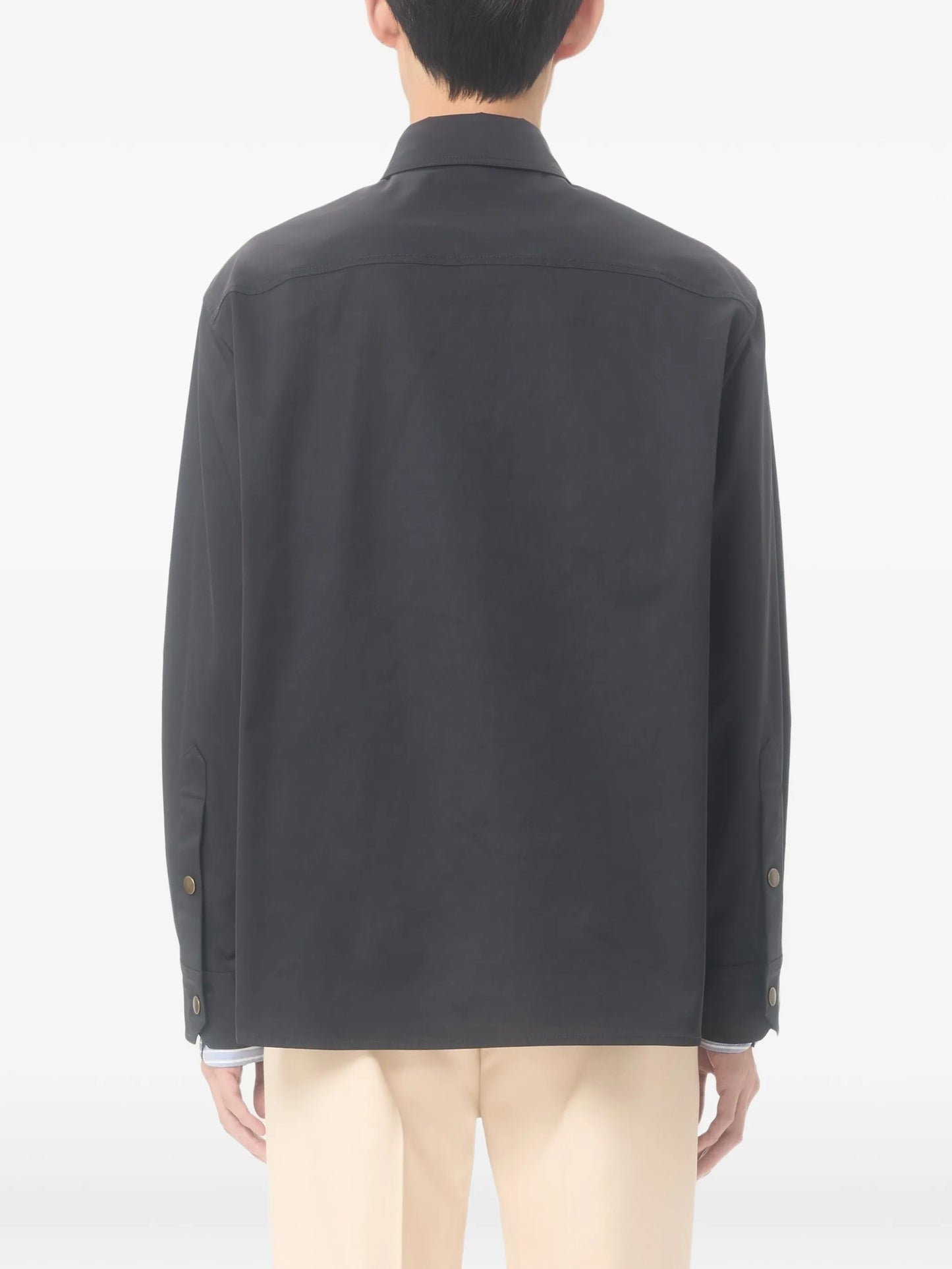 nylon shirt jacket with patch VLogo