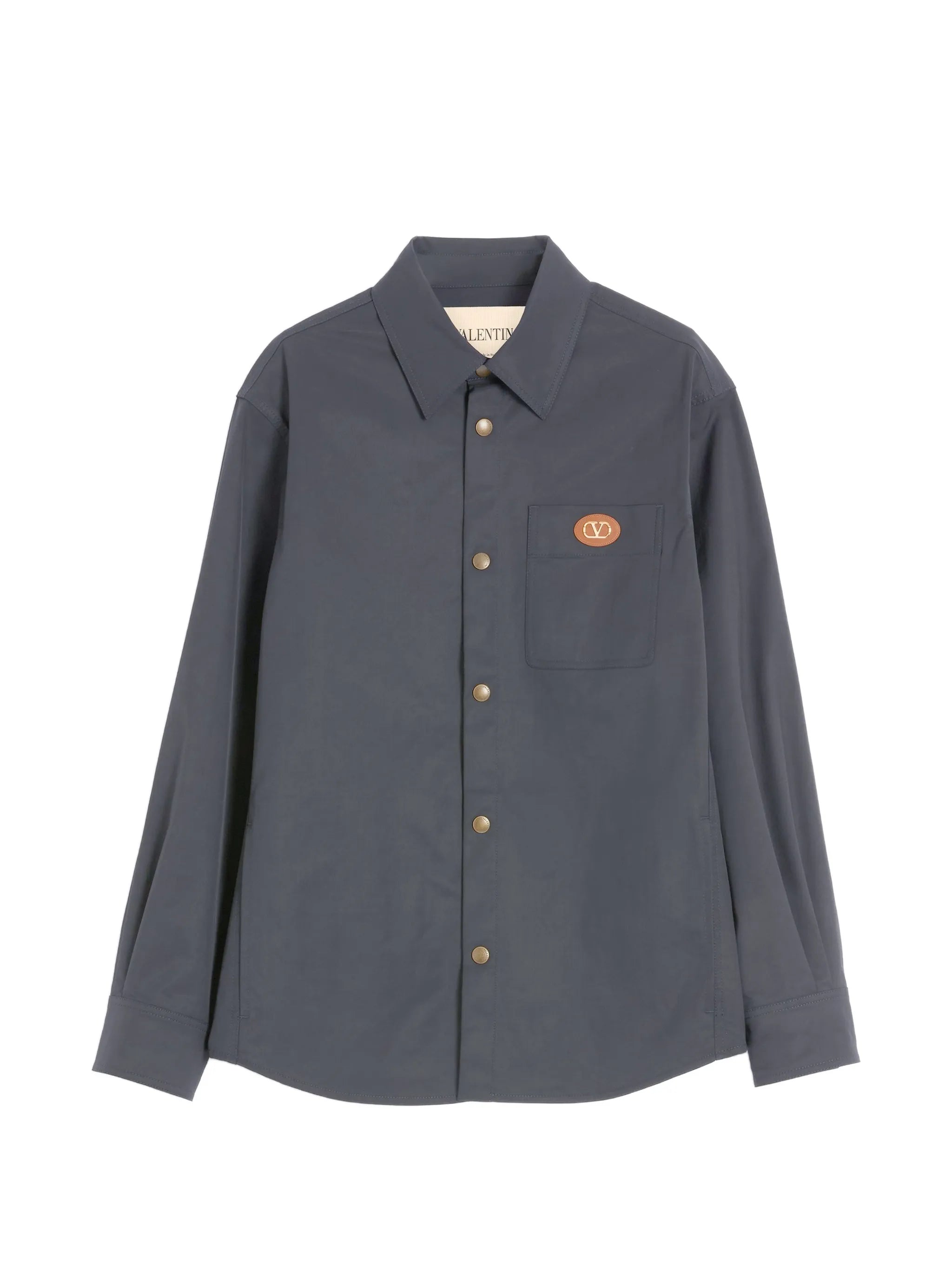 nylon shirt jacket with patch VLogo