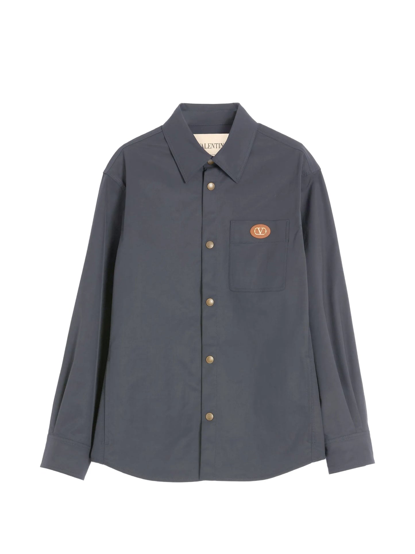 nylon shirt jacket with patch VLogo