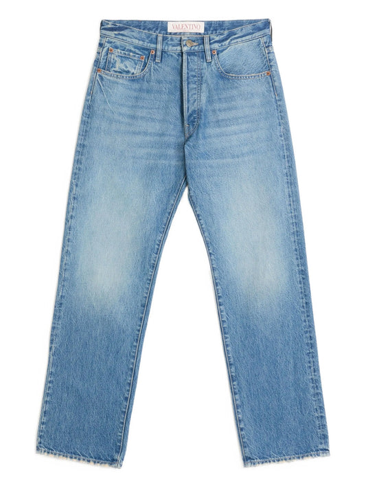 logo-patch jeans