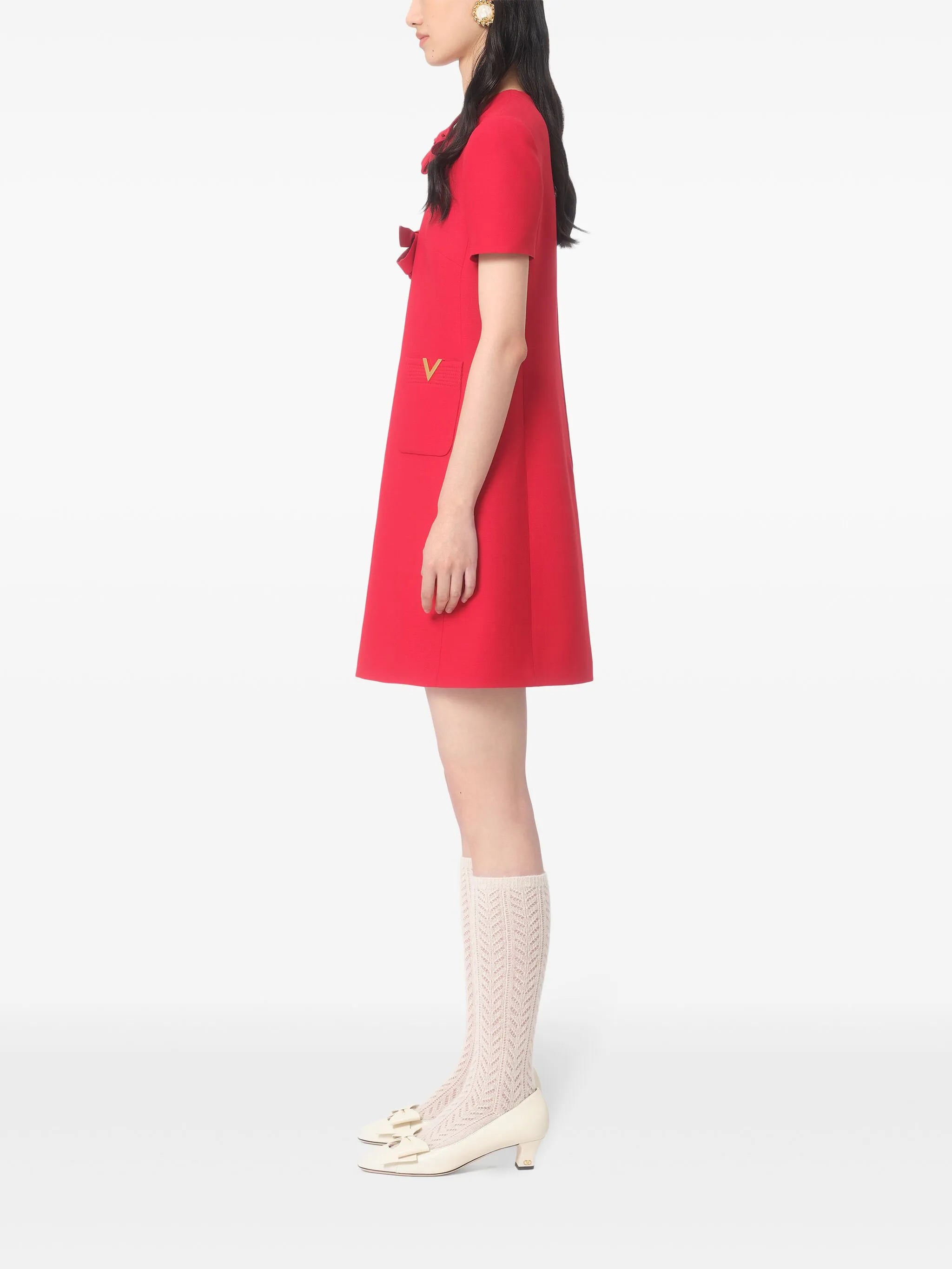 crepe couture mini dress