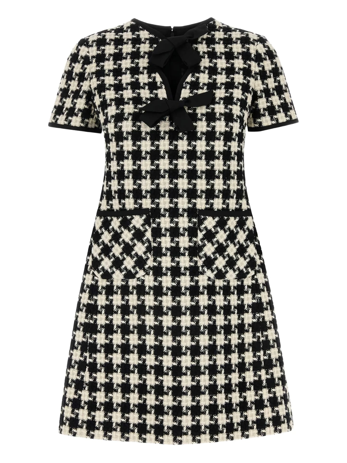 geometric-pattern mini dress