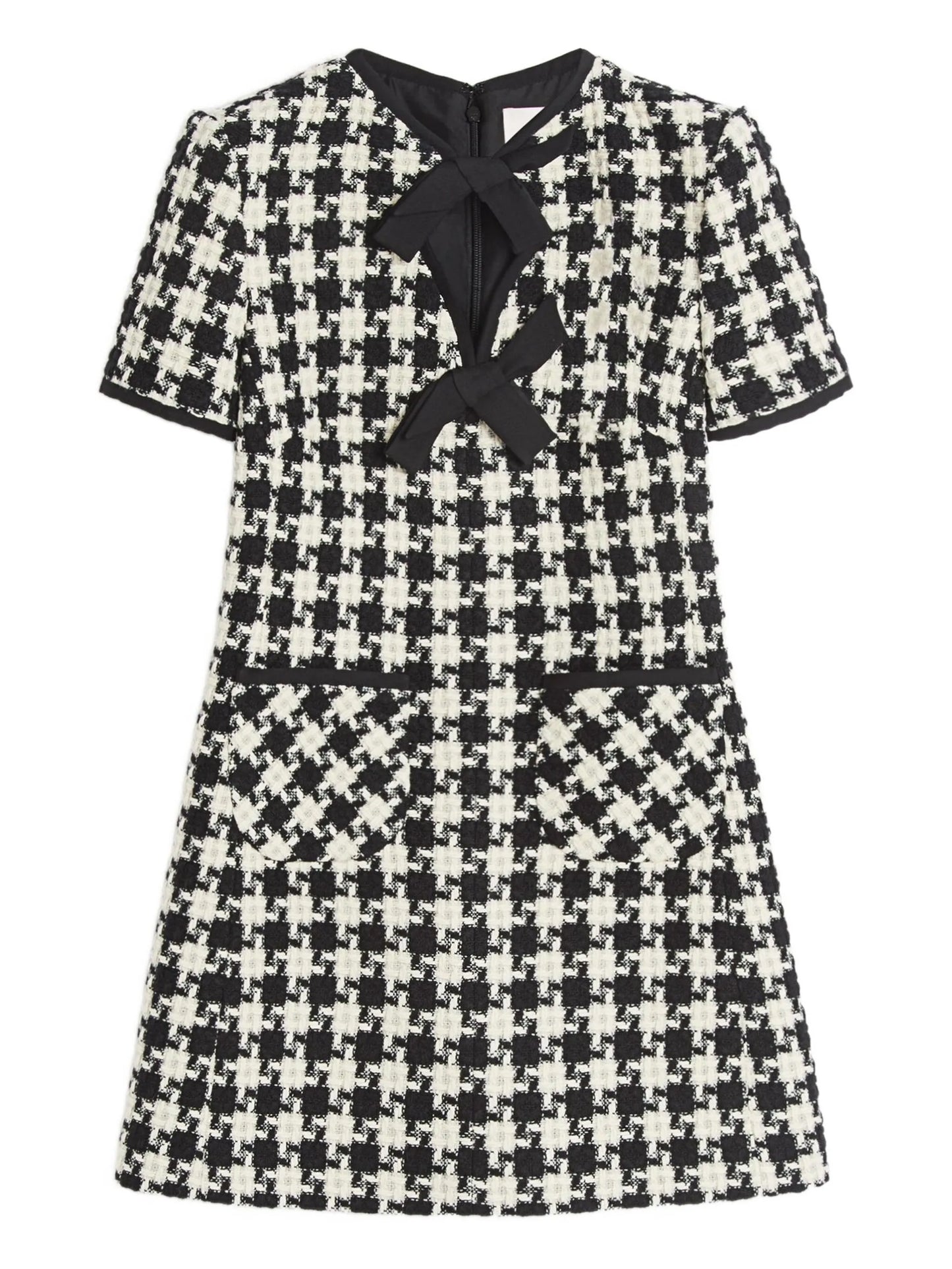 Damier light tweed mini dress