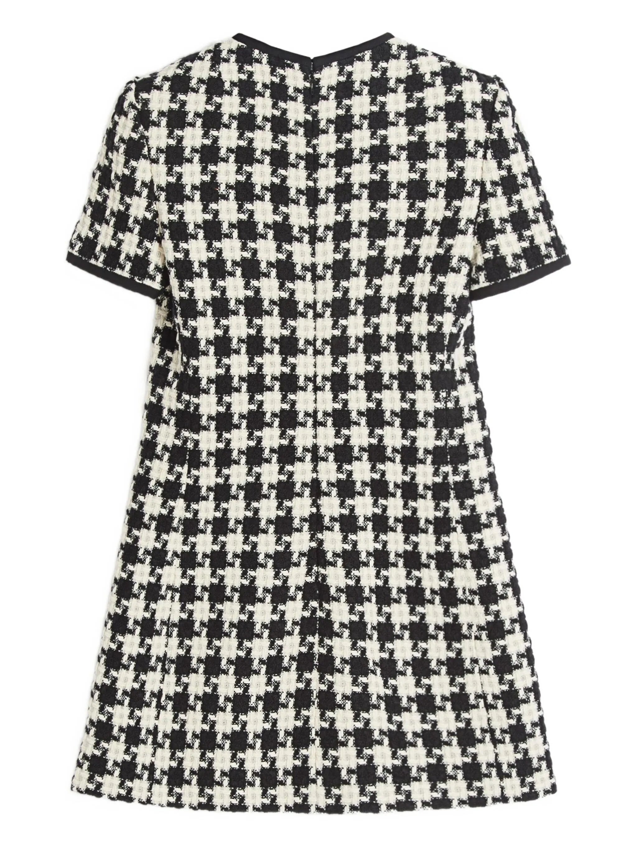 Damier light tweed mini dress