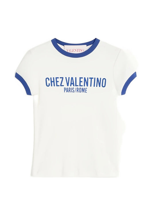 Chez Valentino-print T-shirt