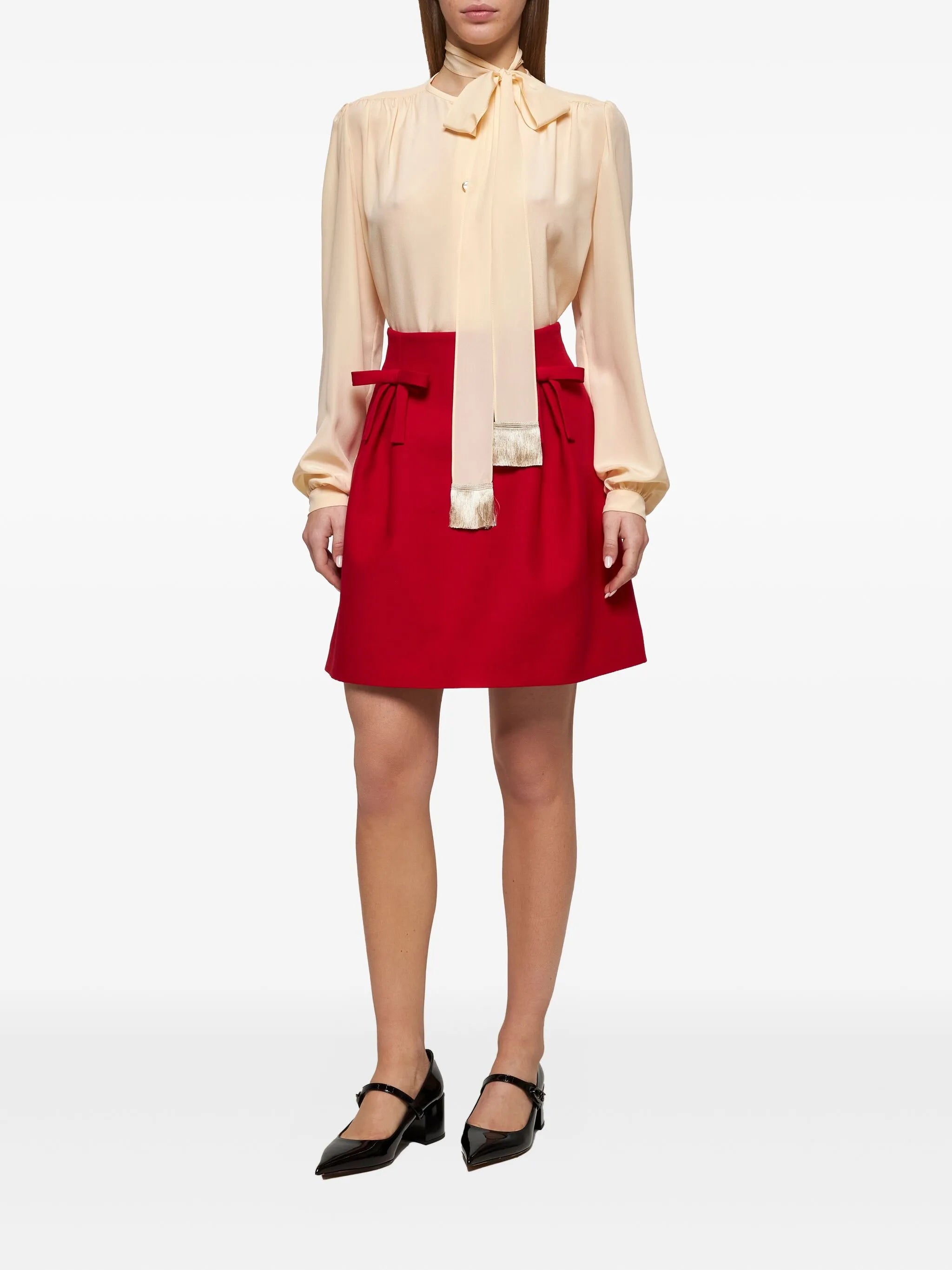 Crepe Couture A-line skirt