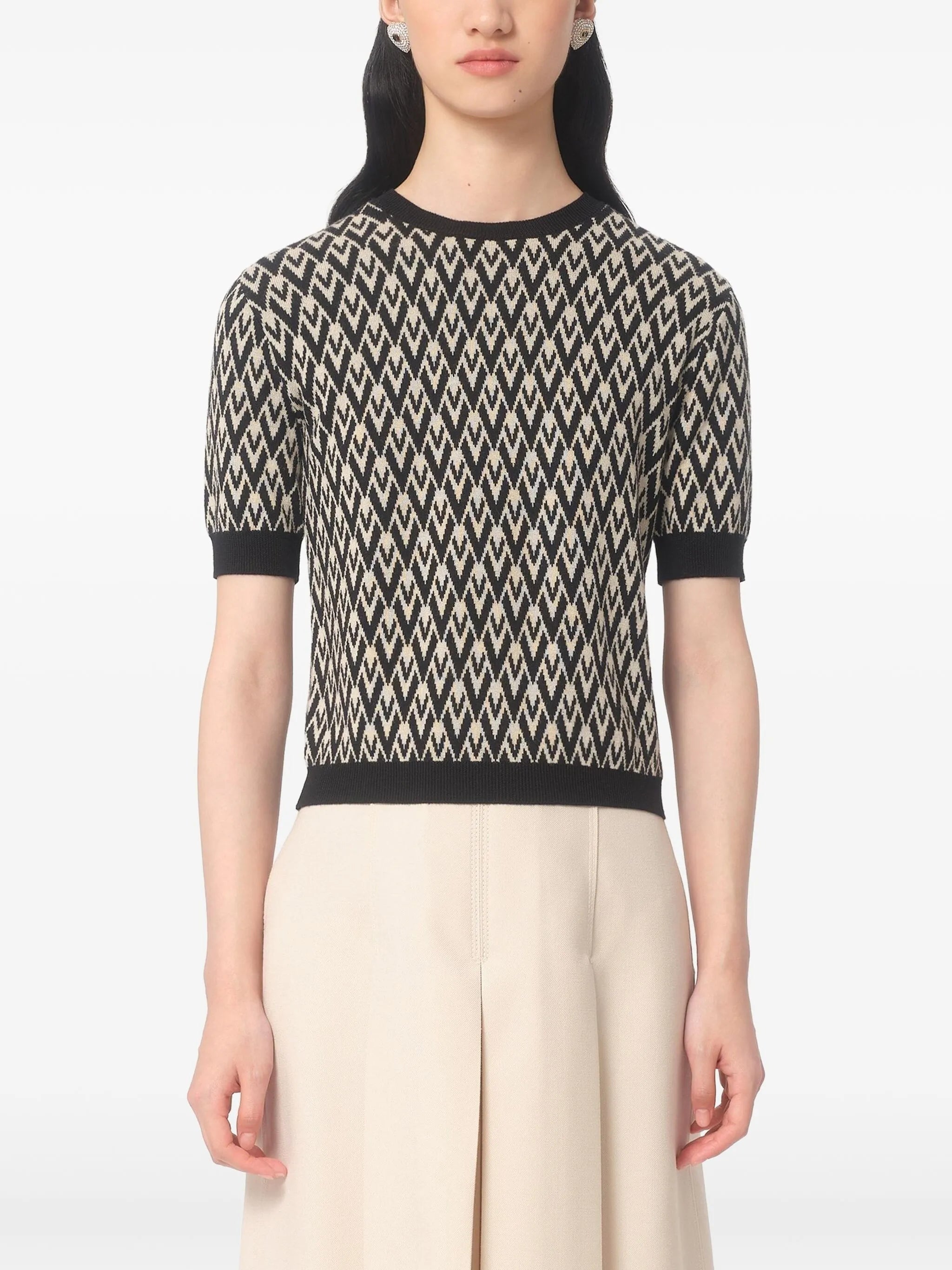 Toute La V jacquard sweater