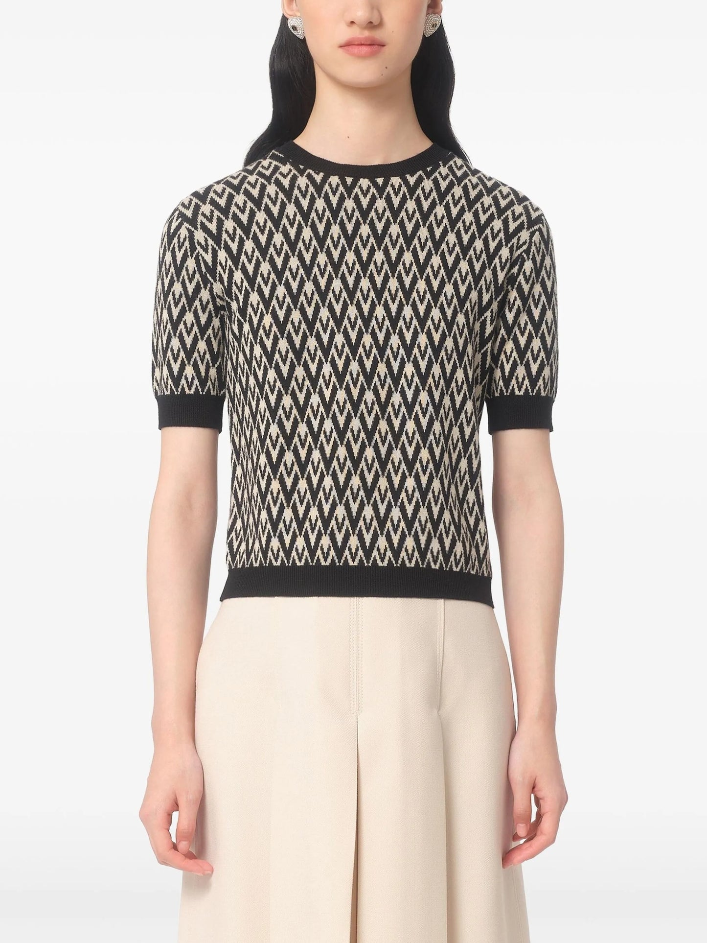 Toute La V jacquard sweater