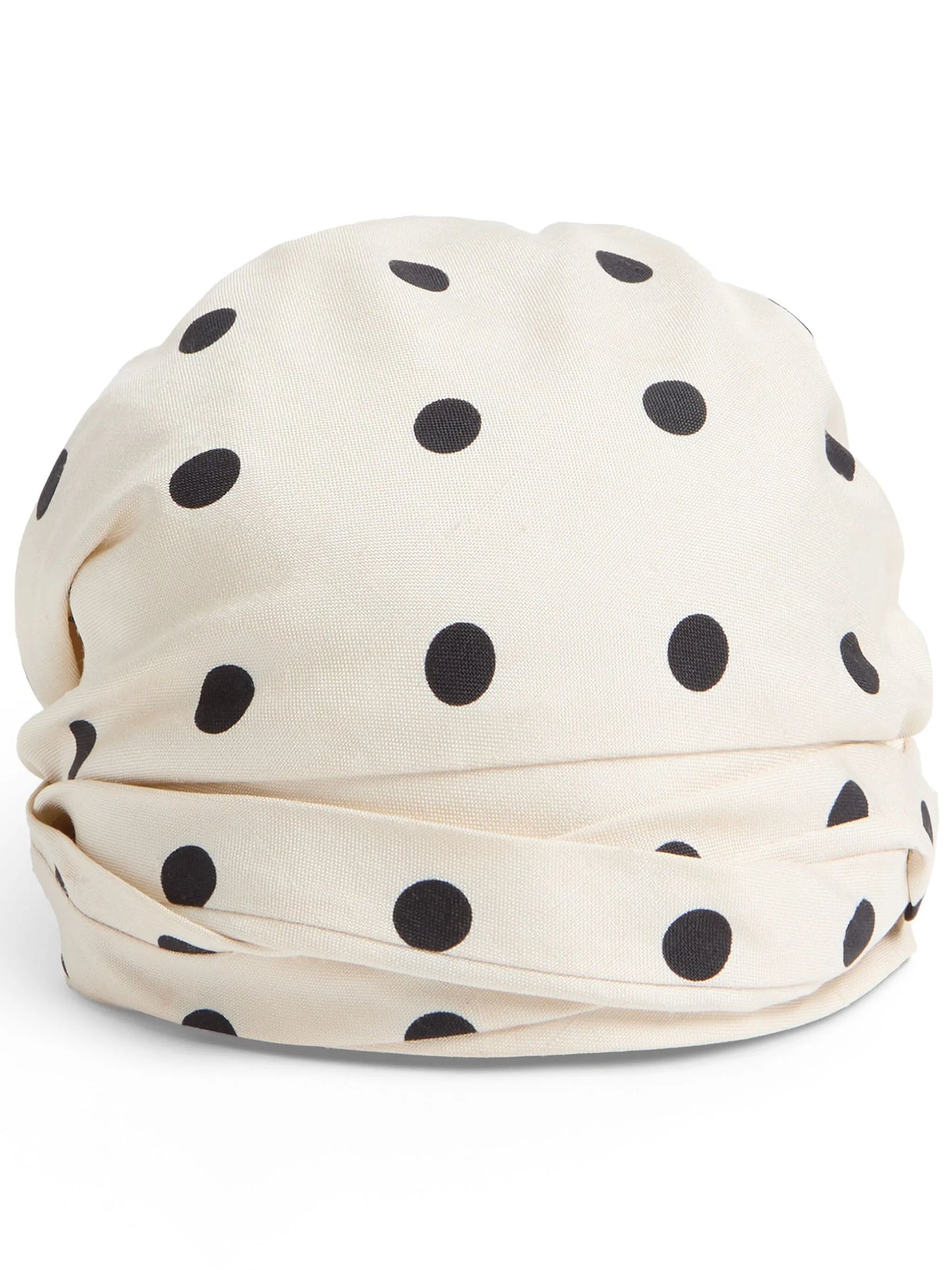 polka dot-print silk head scarf