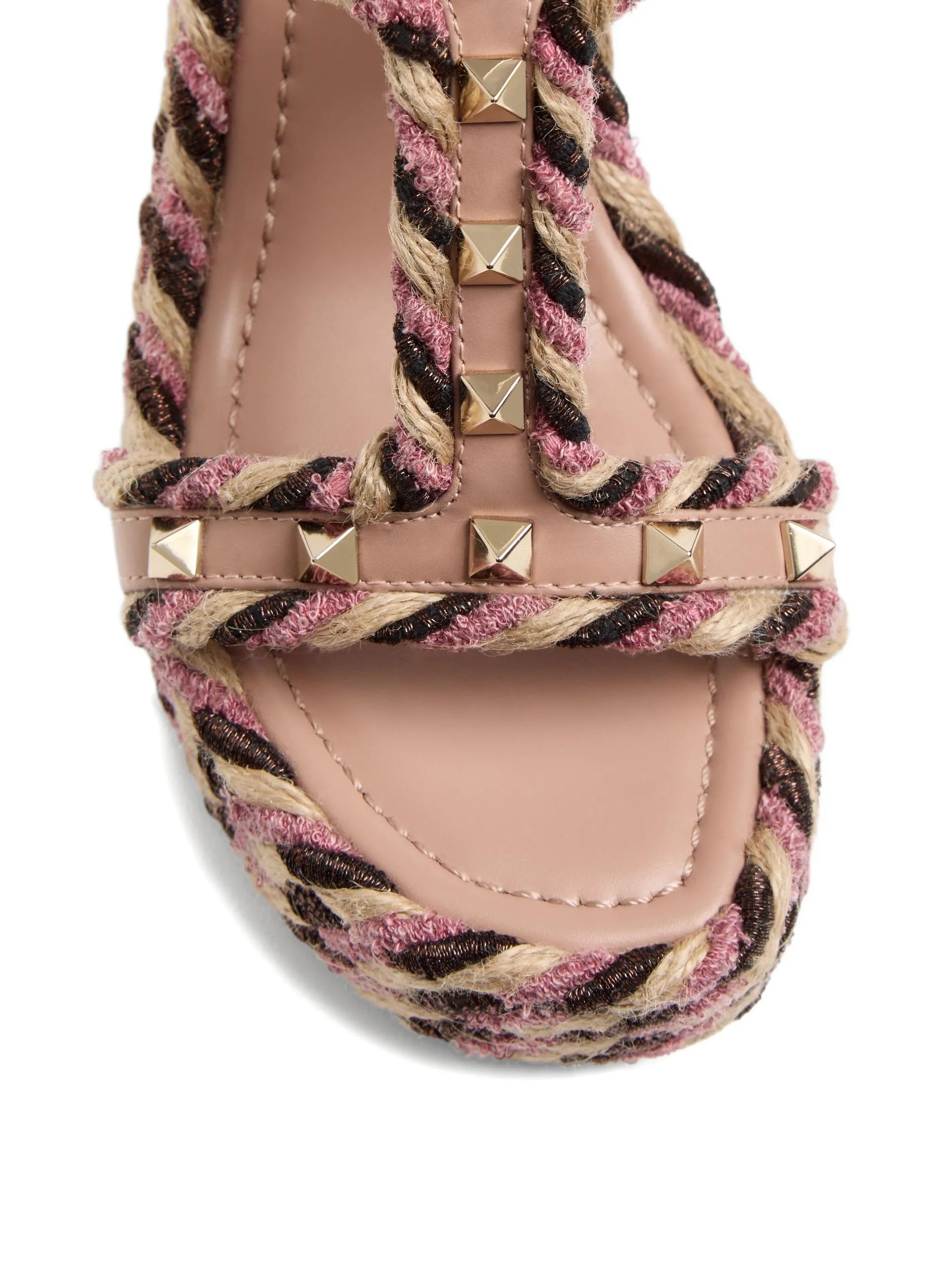 90mm Rockstud wedge sandals
