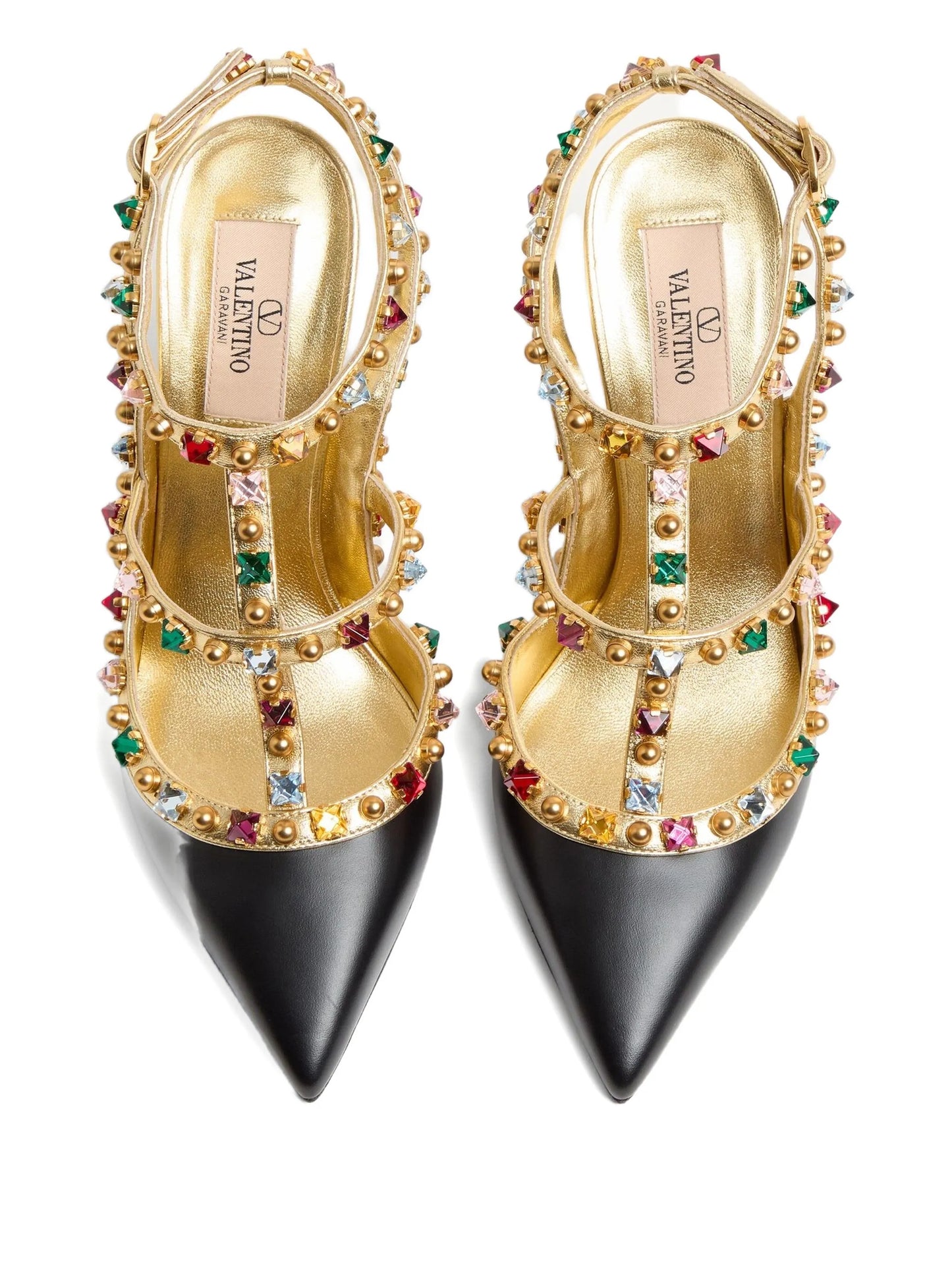 100mm Rockstud embellished pumps