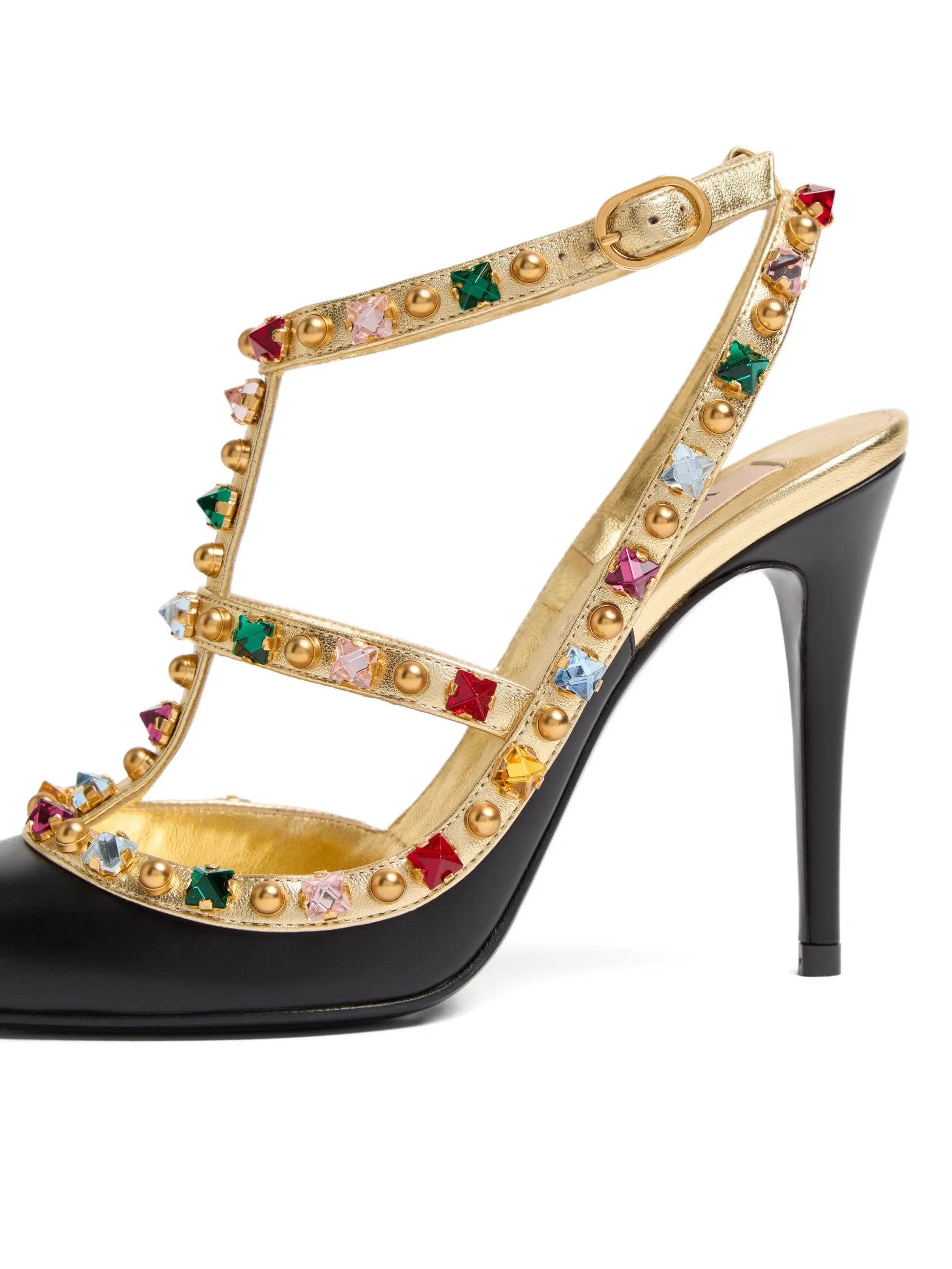 100mm Rockstud embellished pumps