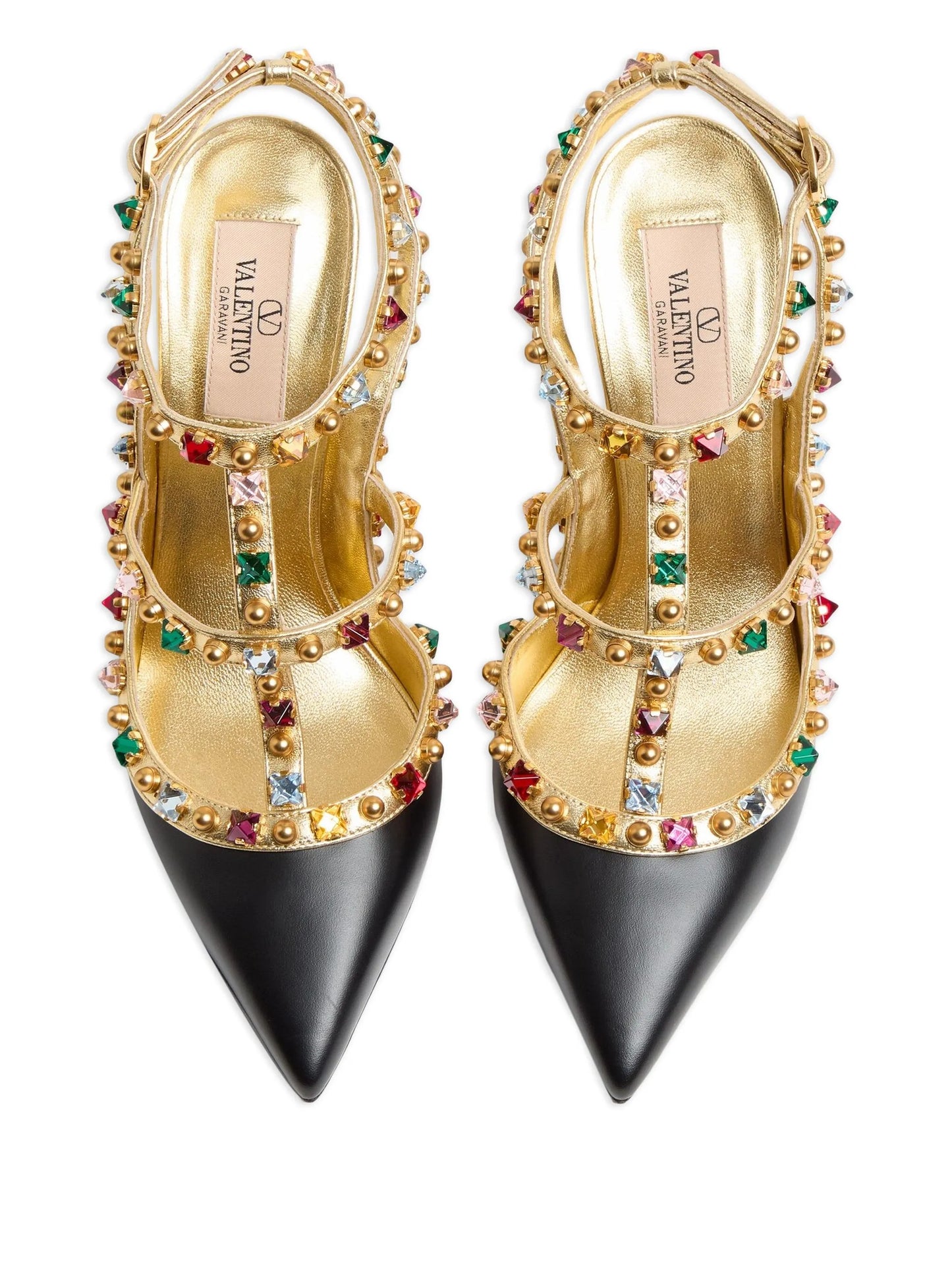 100mm Rockstud embellished pumps