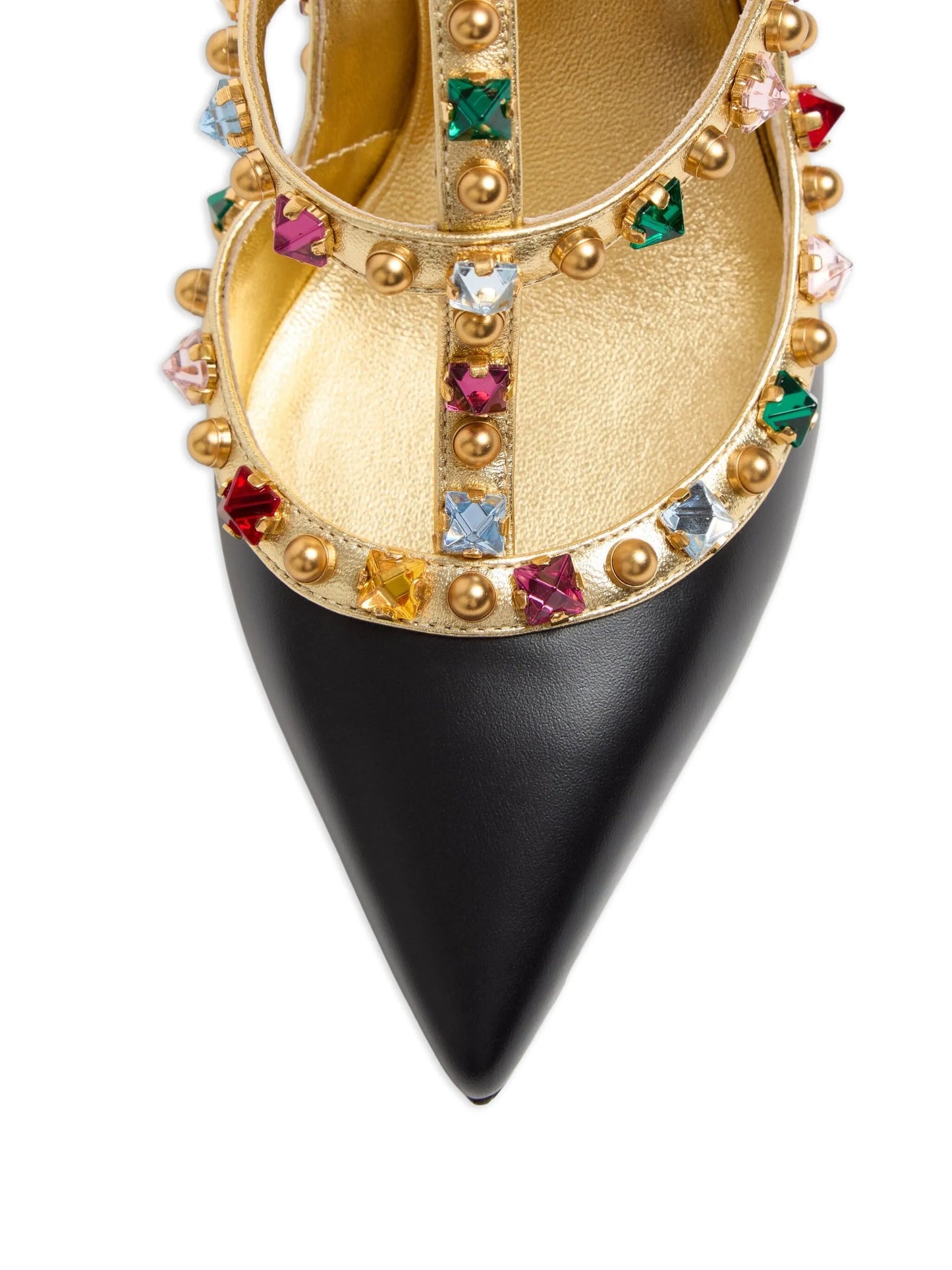 100mm Rockstud embellished pumps