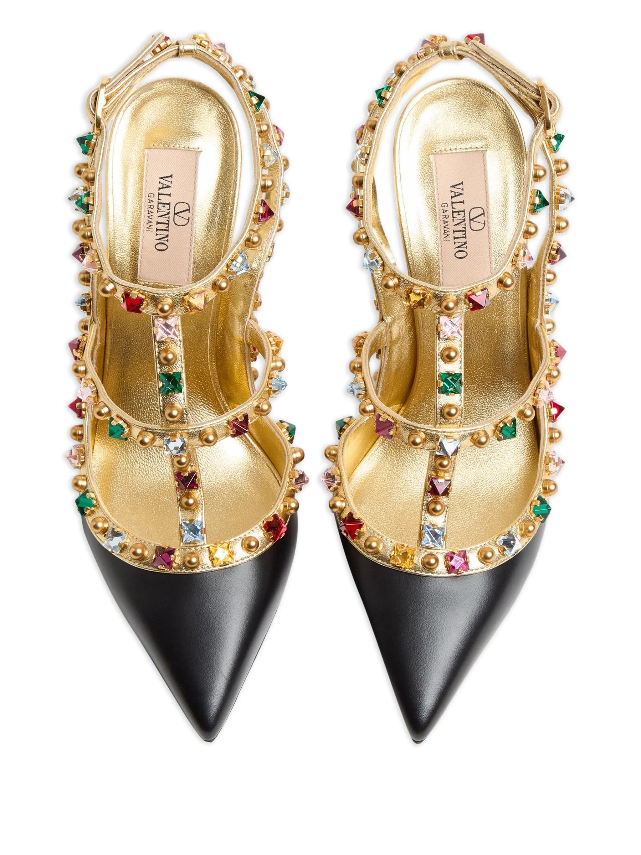 100mm Rockstud embellished pumps