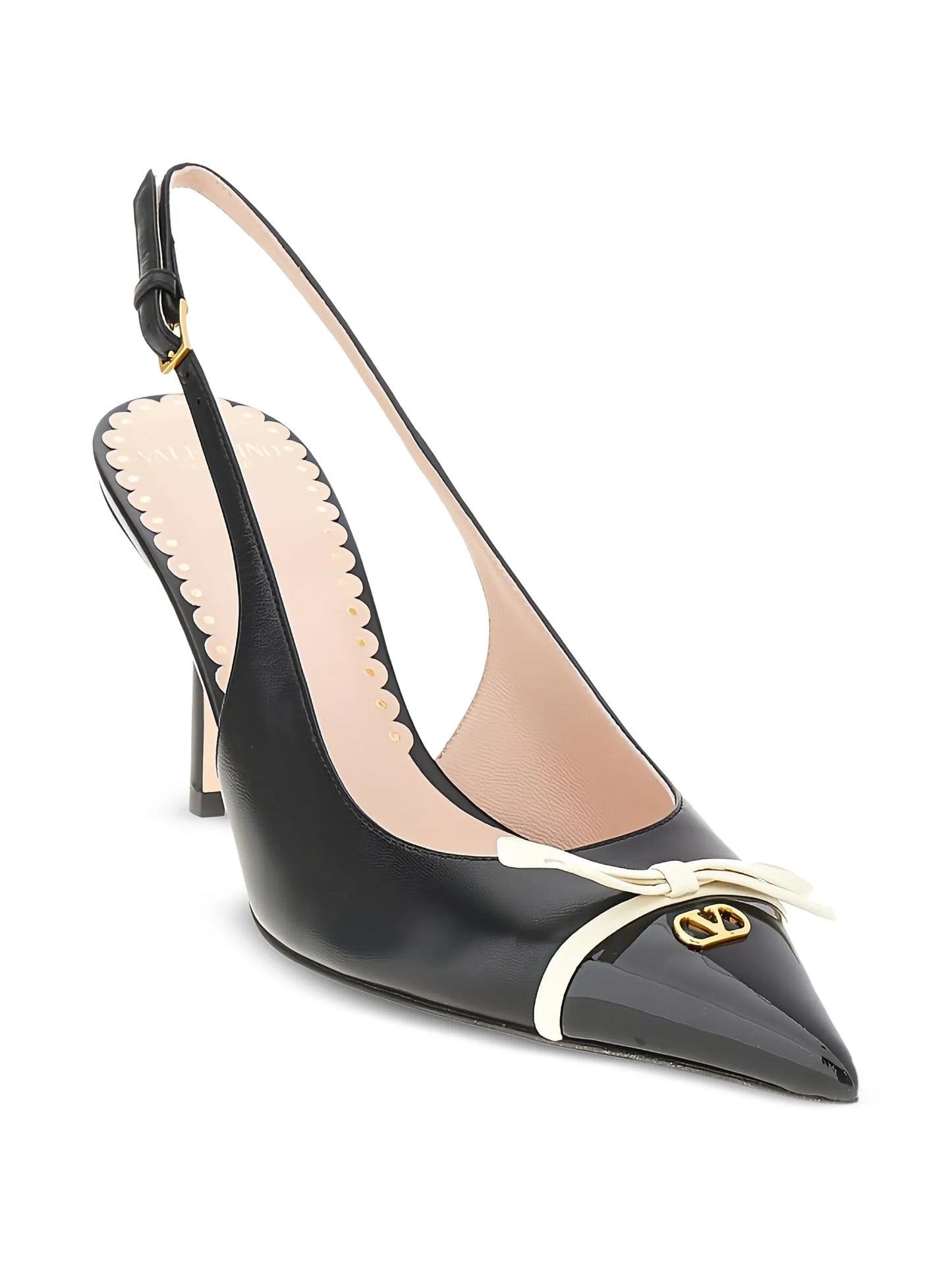 bow-detail slingback pumps