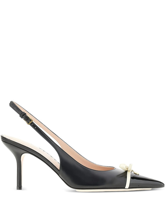 bow-detail slingback pumps