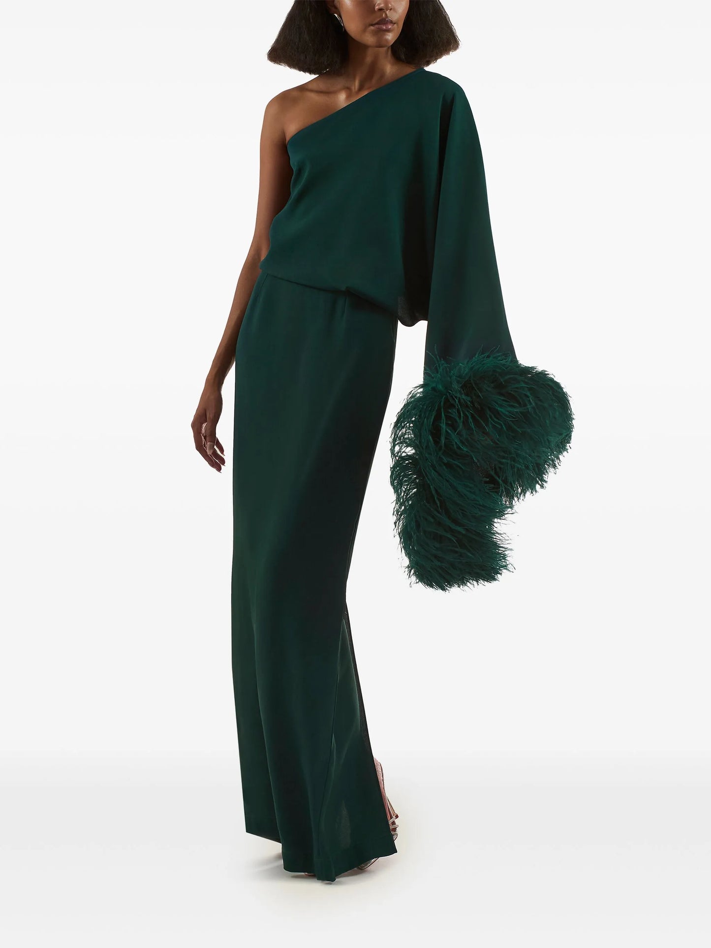 Feathered Eternity maxi dress