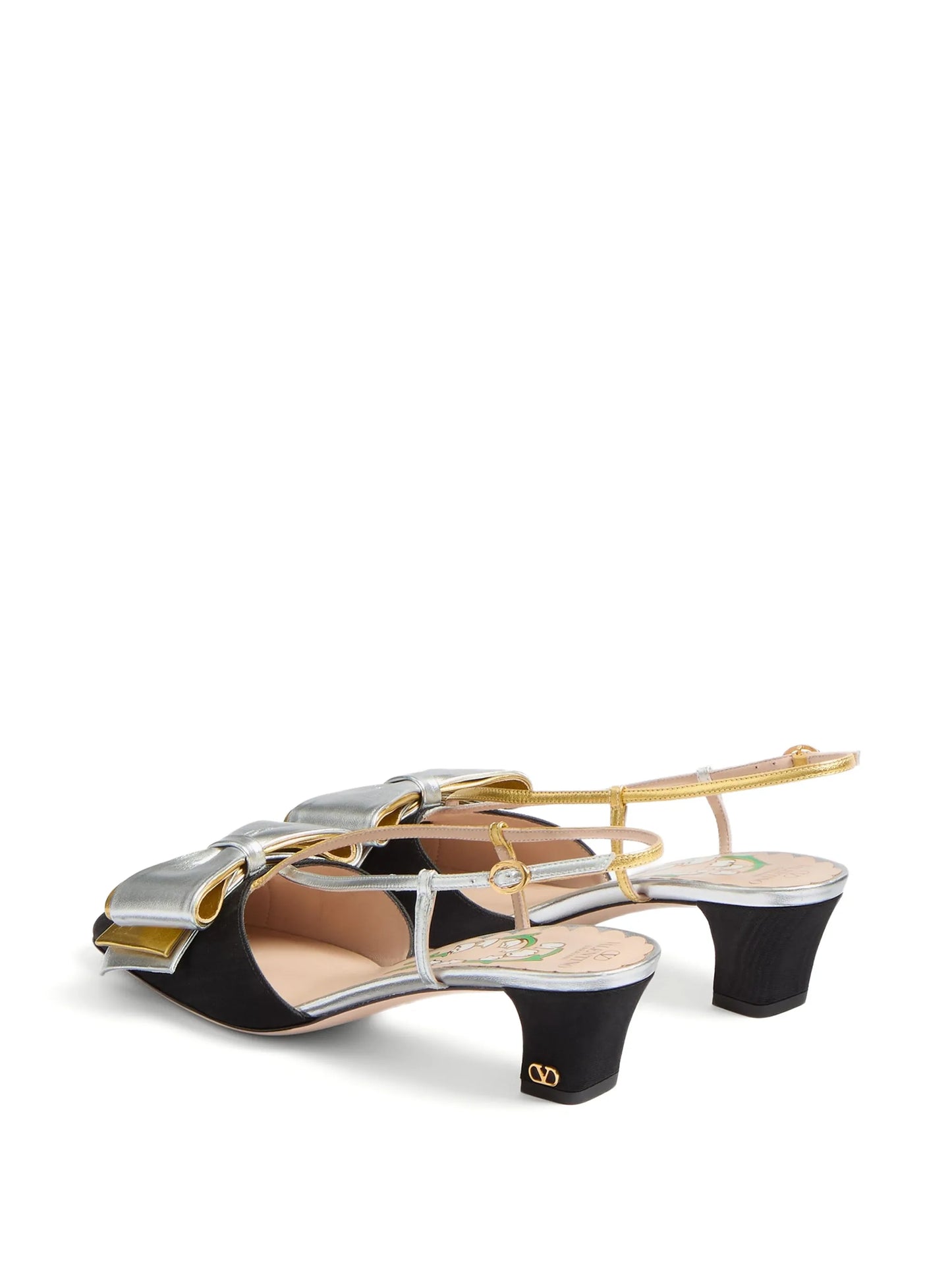 Bowow slingback pumps in moirè-fabric 45mm