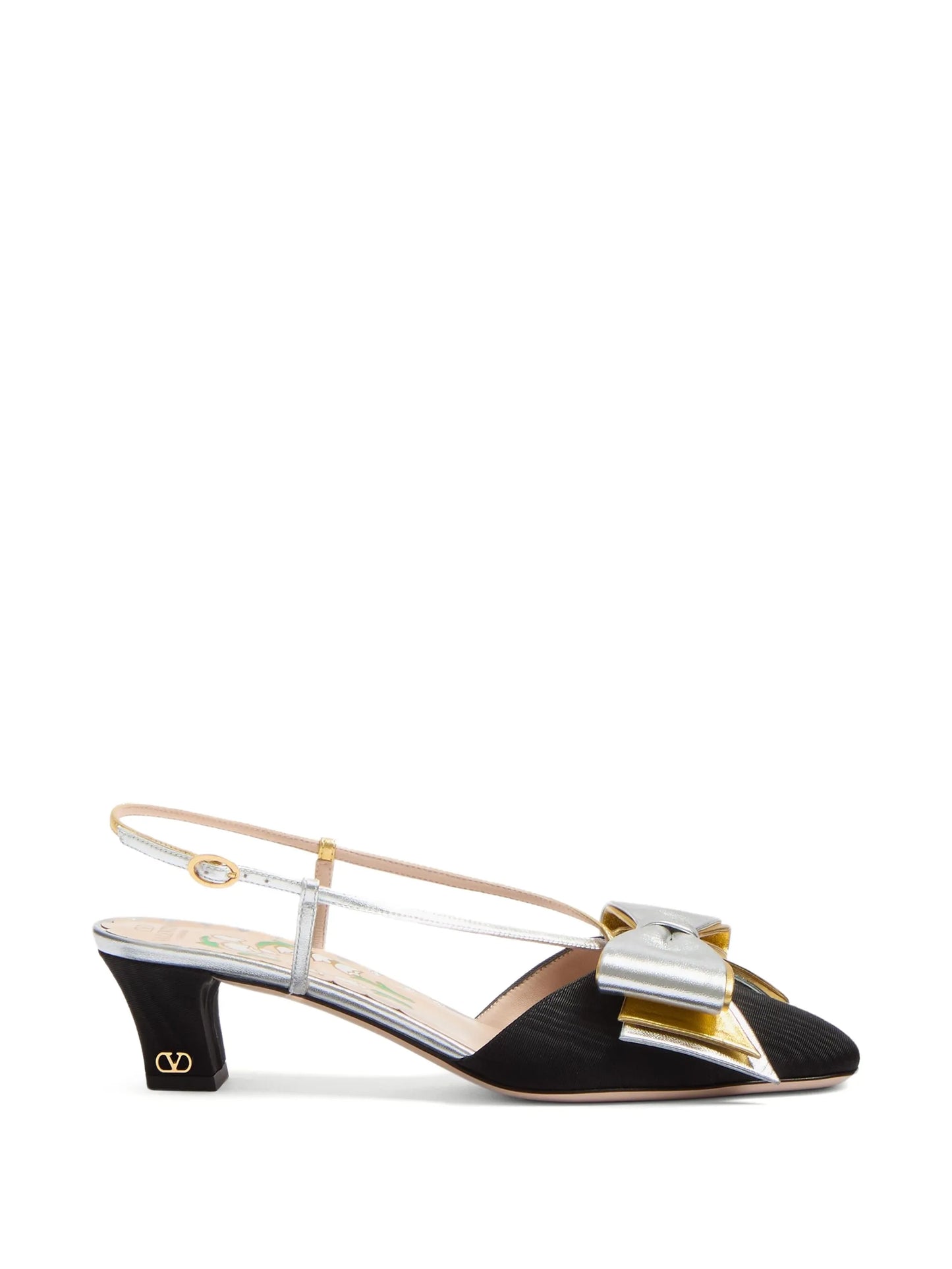 Bowow slingback pumps in moirè-fabric 45mm
