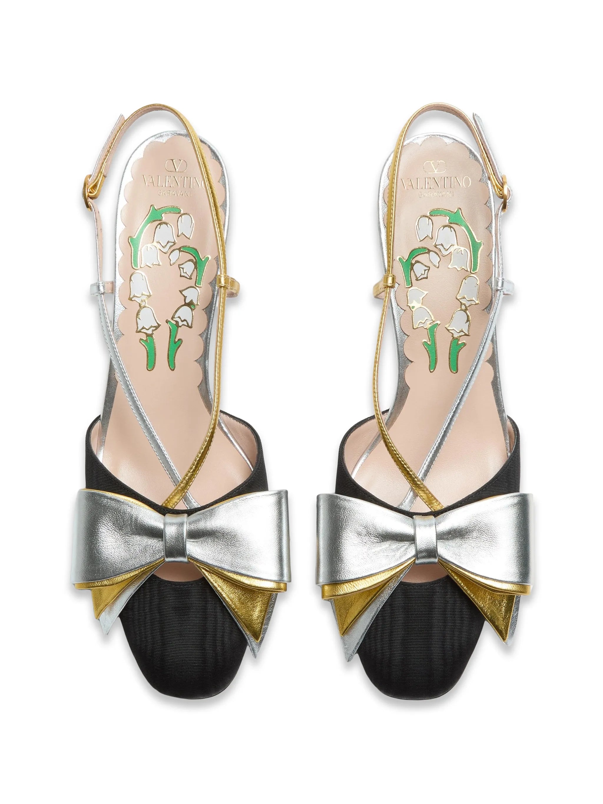 Bowow slingback pumps in moirè-fabric 45mm