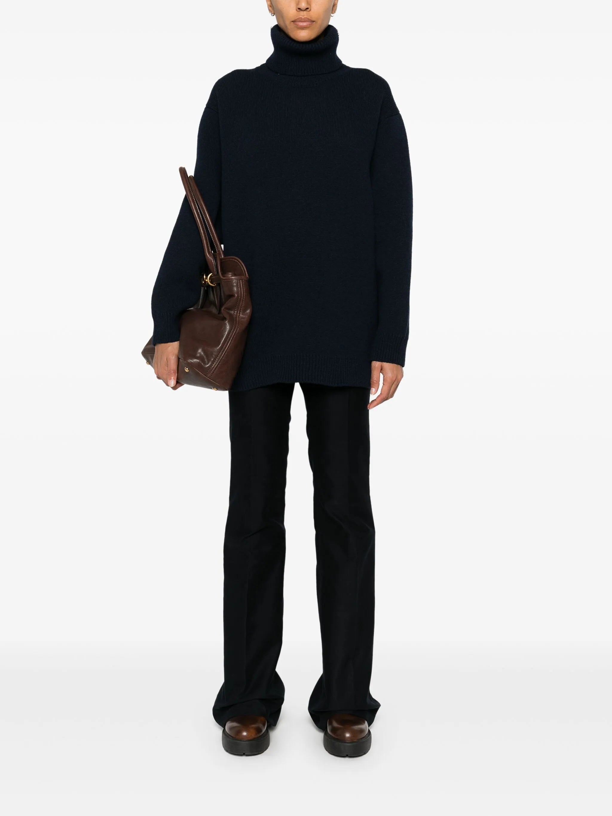 intarsia-knit logo sweater