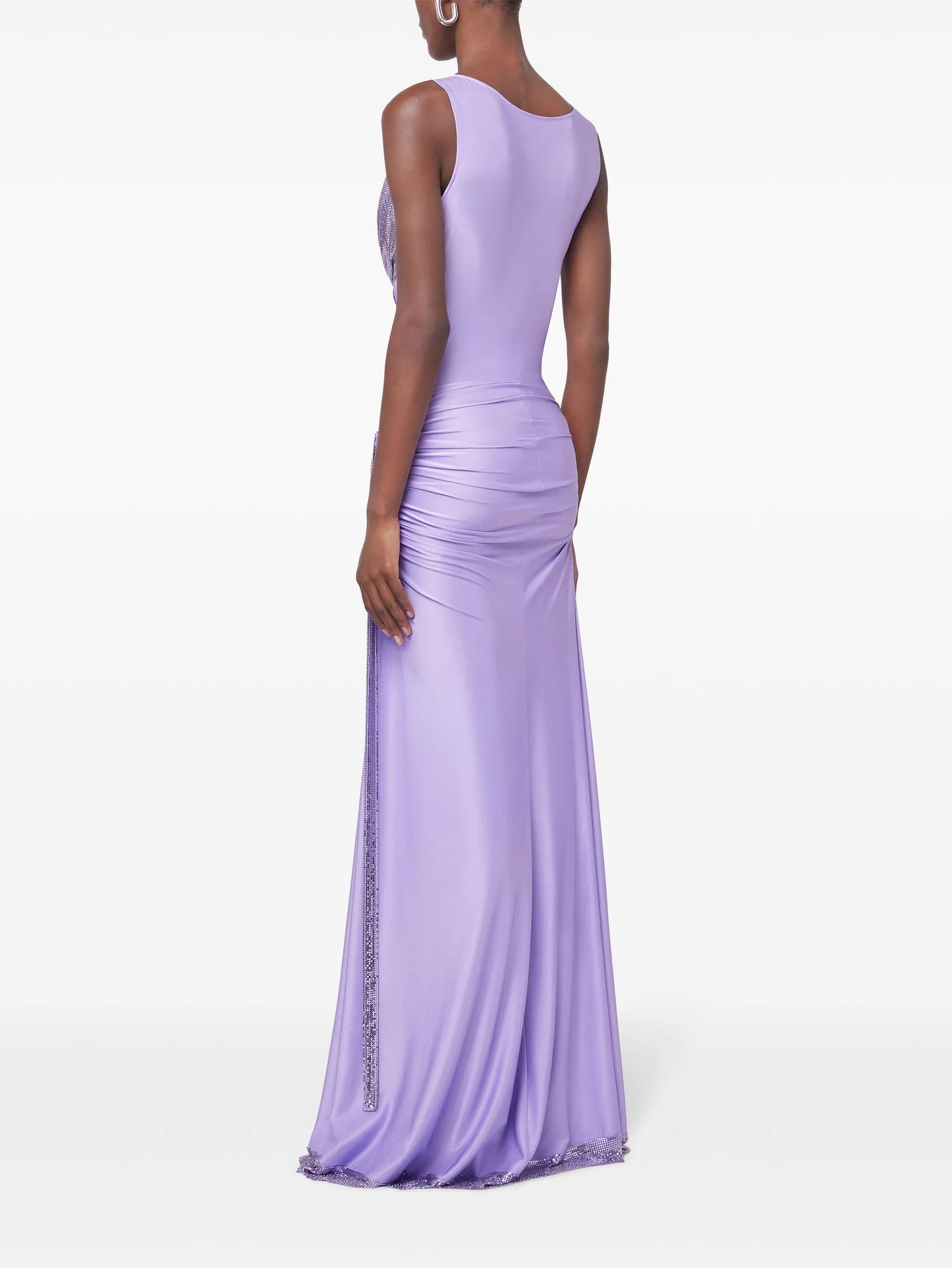 chainmail-detailing maxi dress