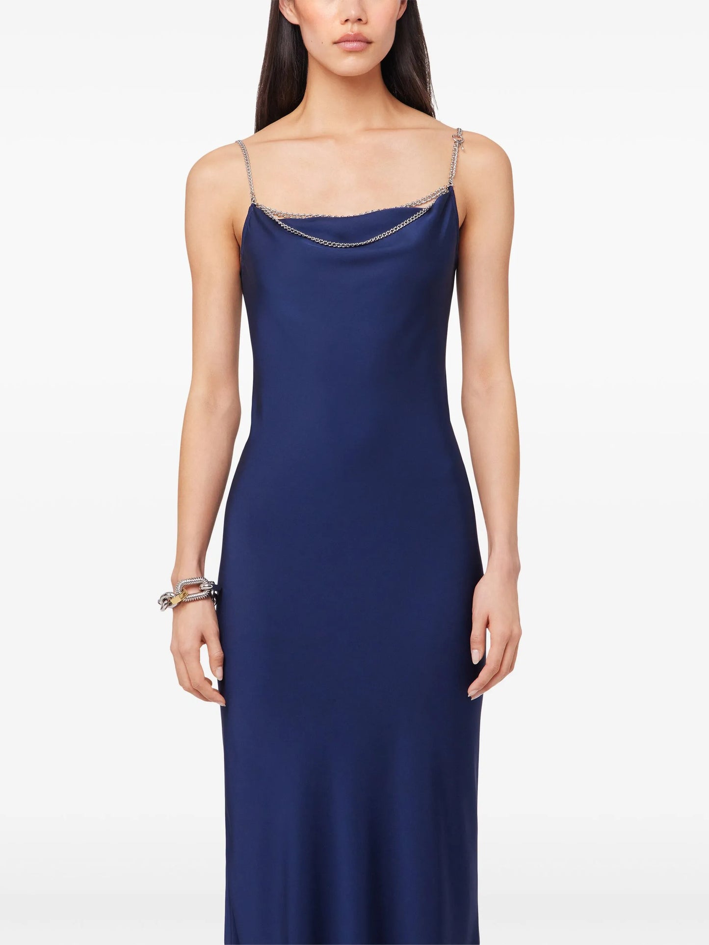 chain-straps maxi dress