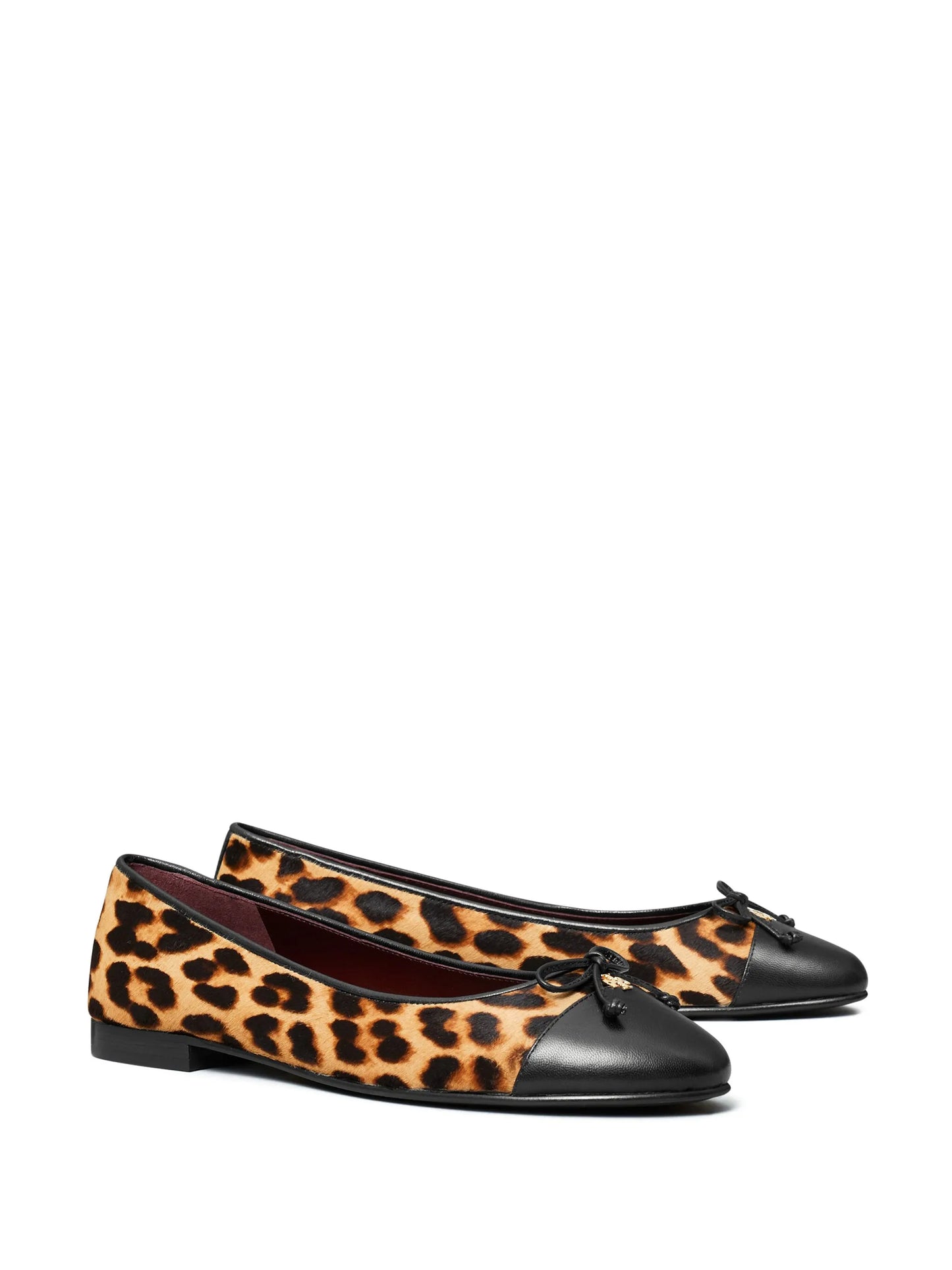 cap-toe ballerina shoes