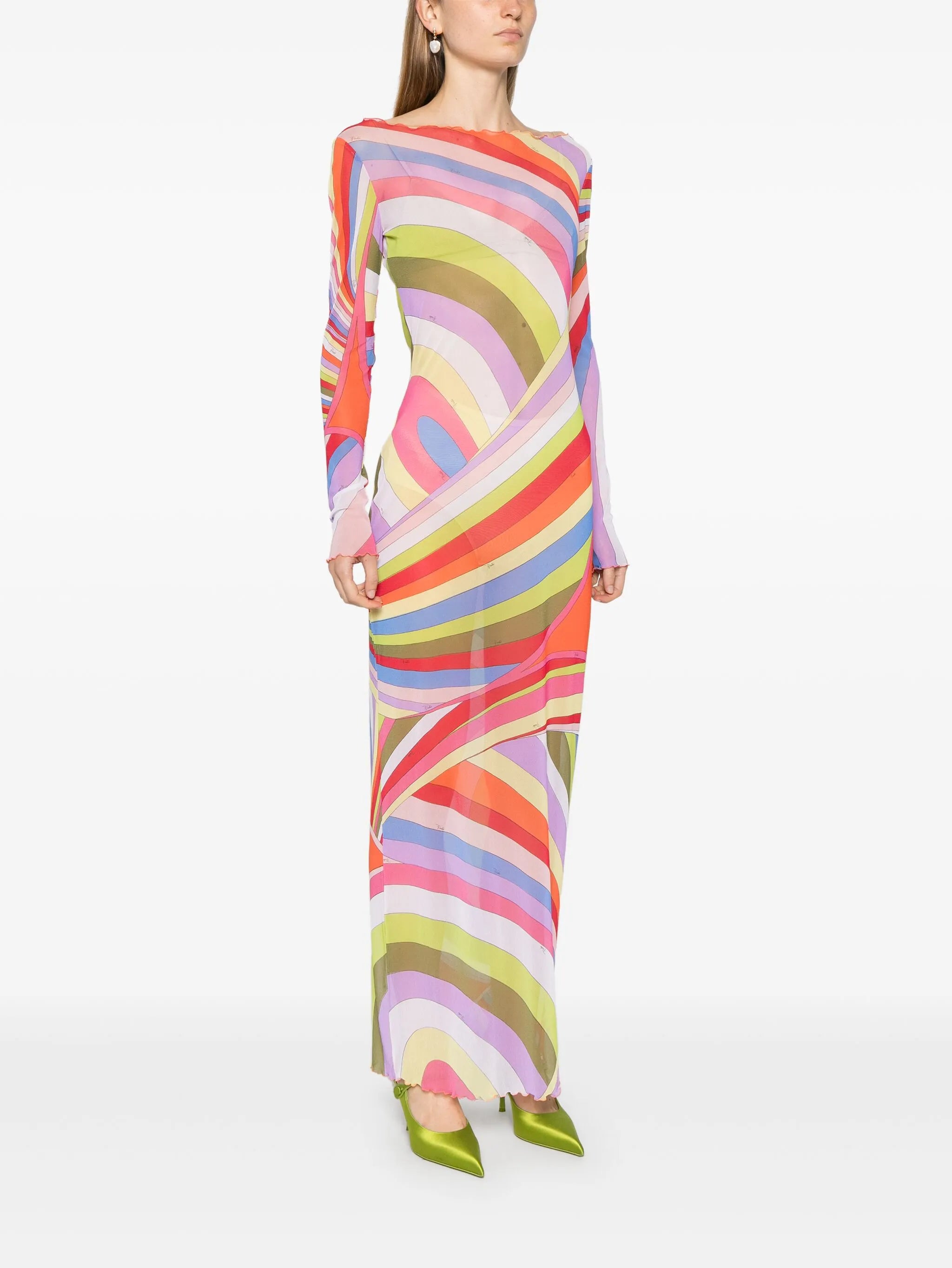 Iride-print dress