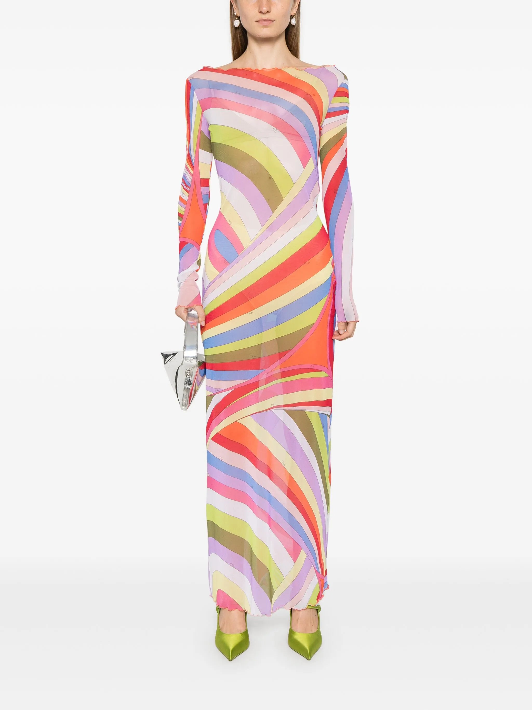 Iride-print dress