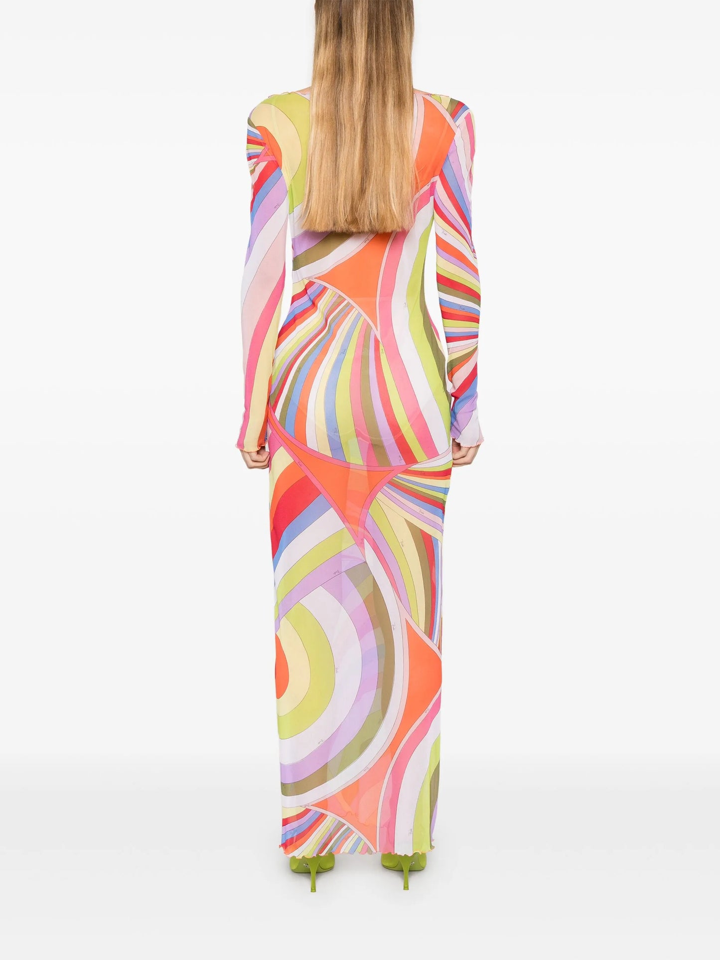 Iride-print dress