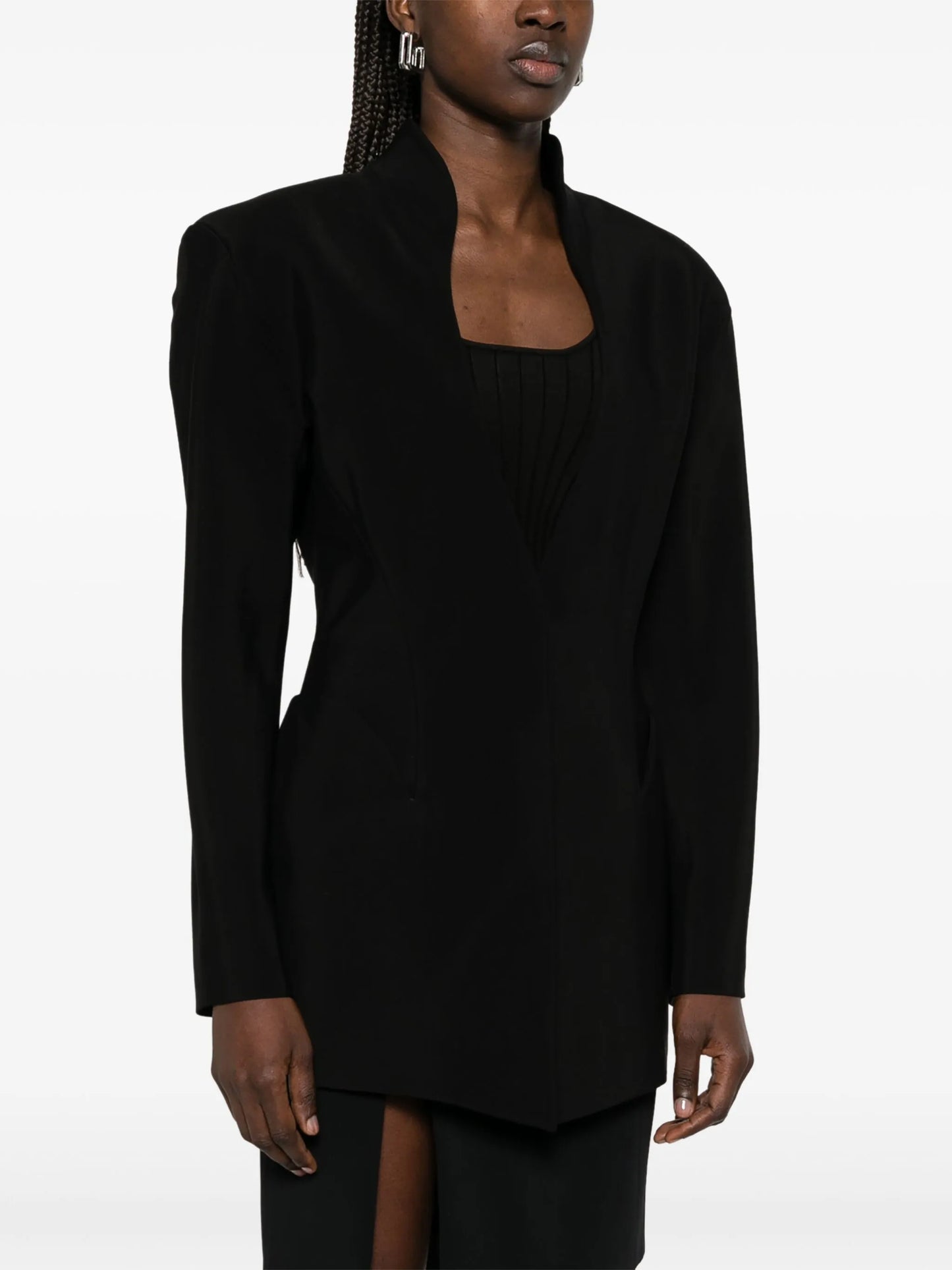 fitted-waist blazer