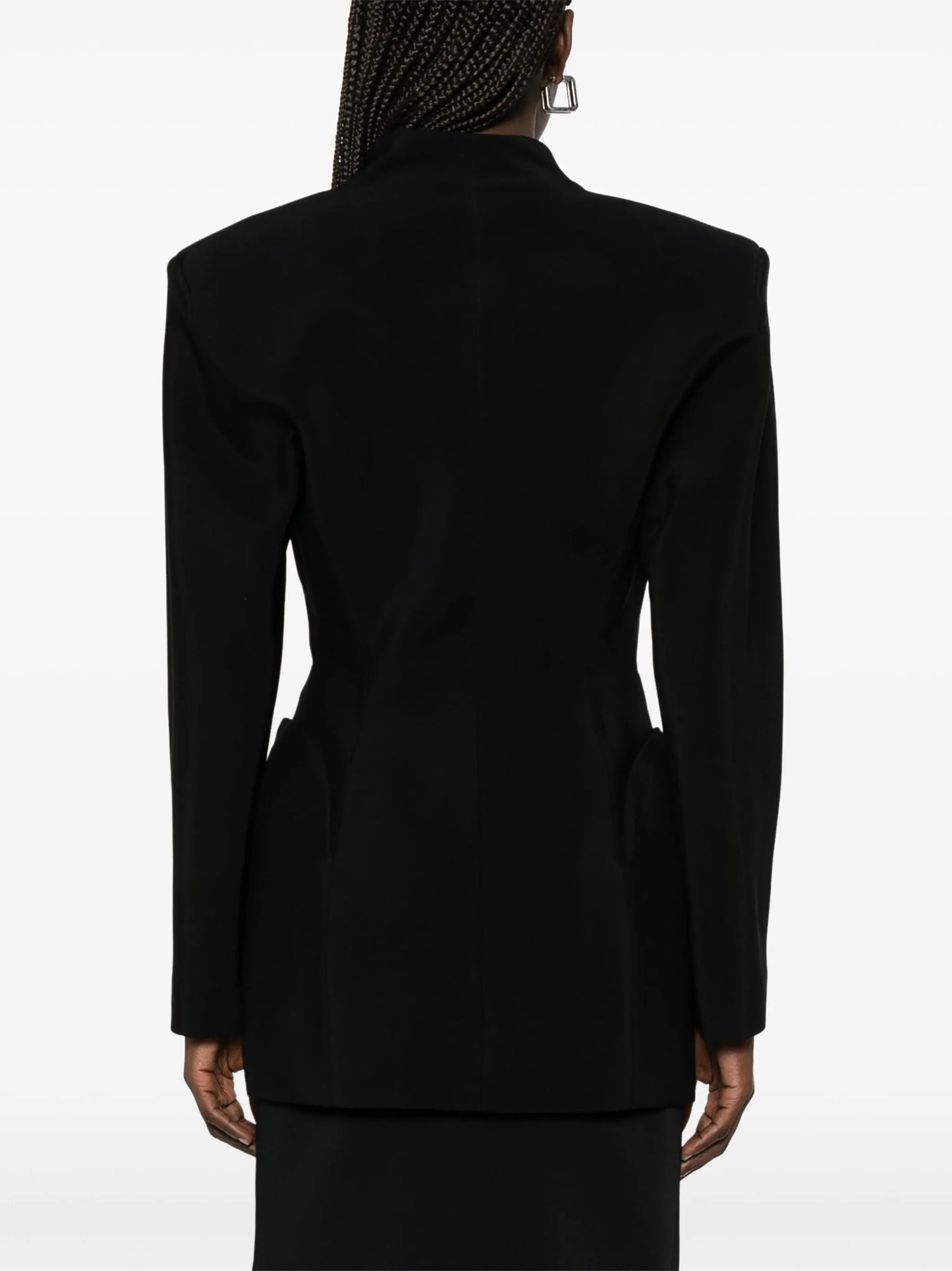 fitted-waist blazer