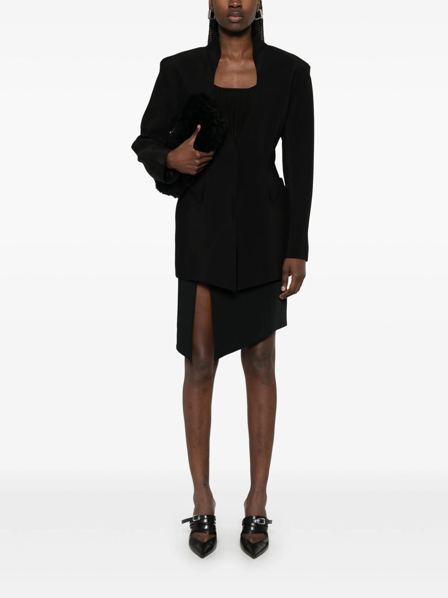 fitted-waist blazer