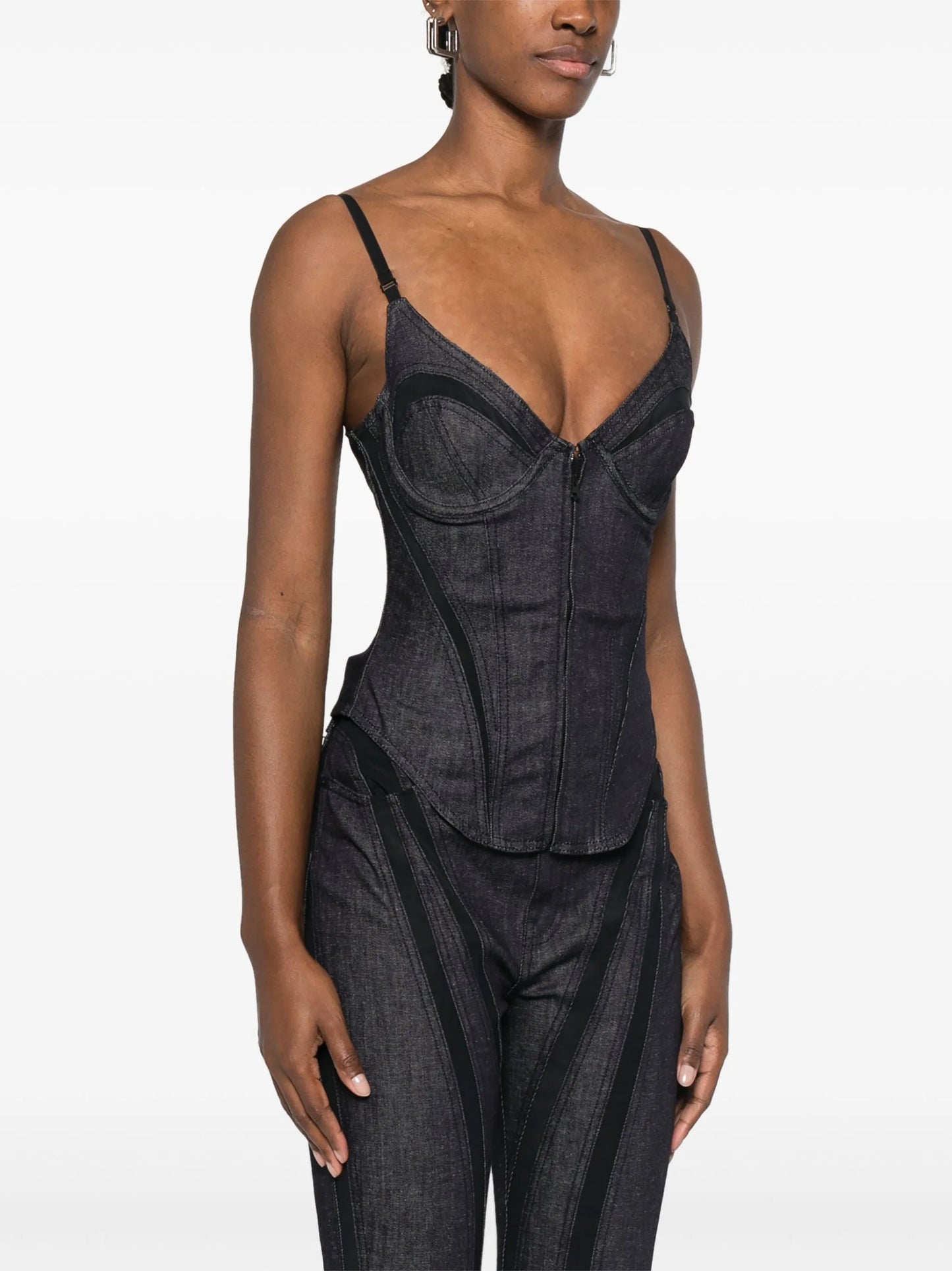denim corset