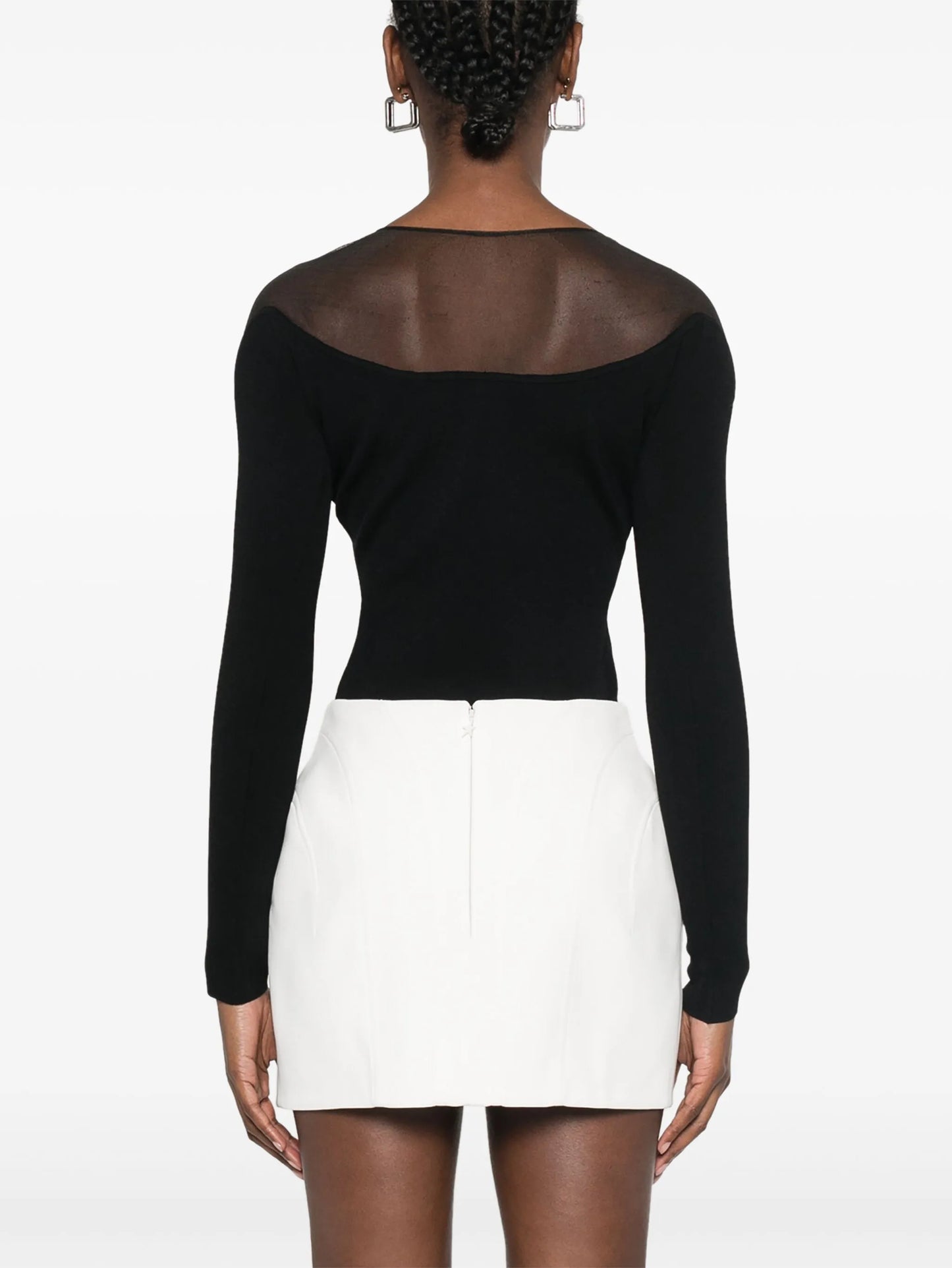 sheer-panelled bodysuit