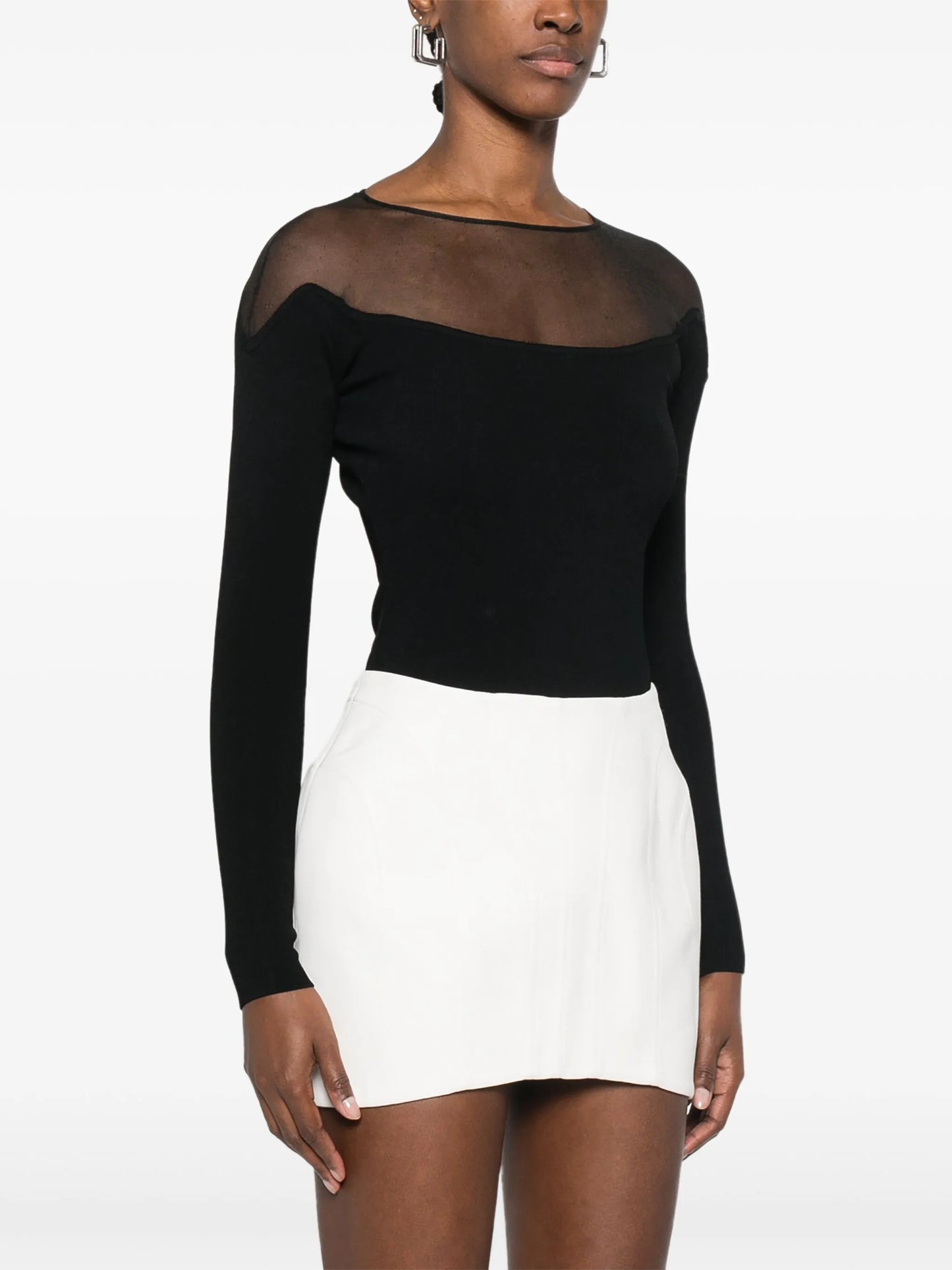sheer-panelled bodysuit