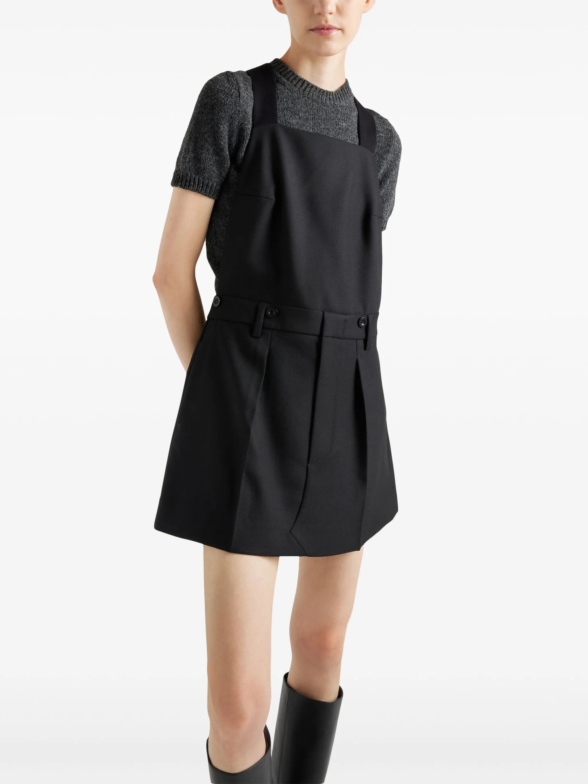 gabardine mini dress