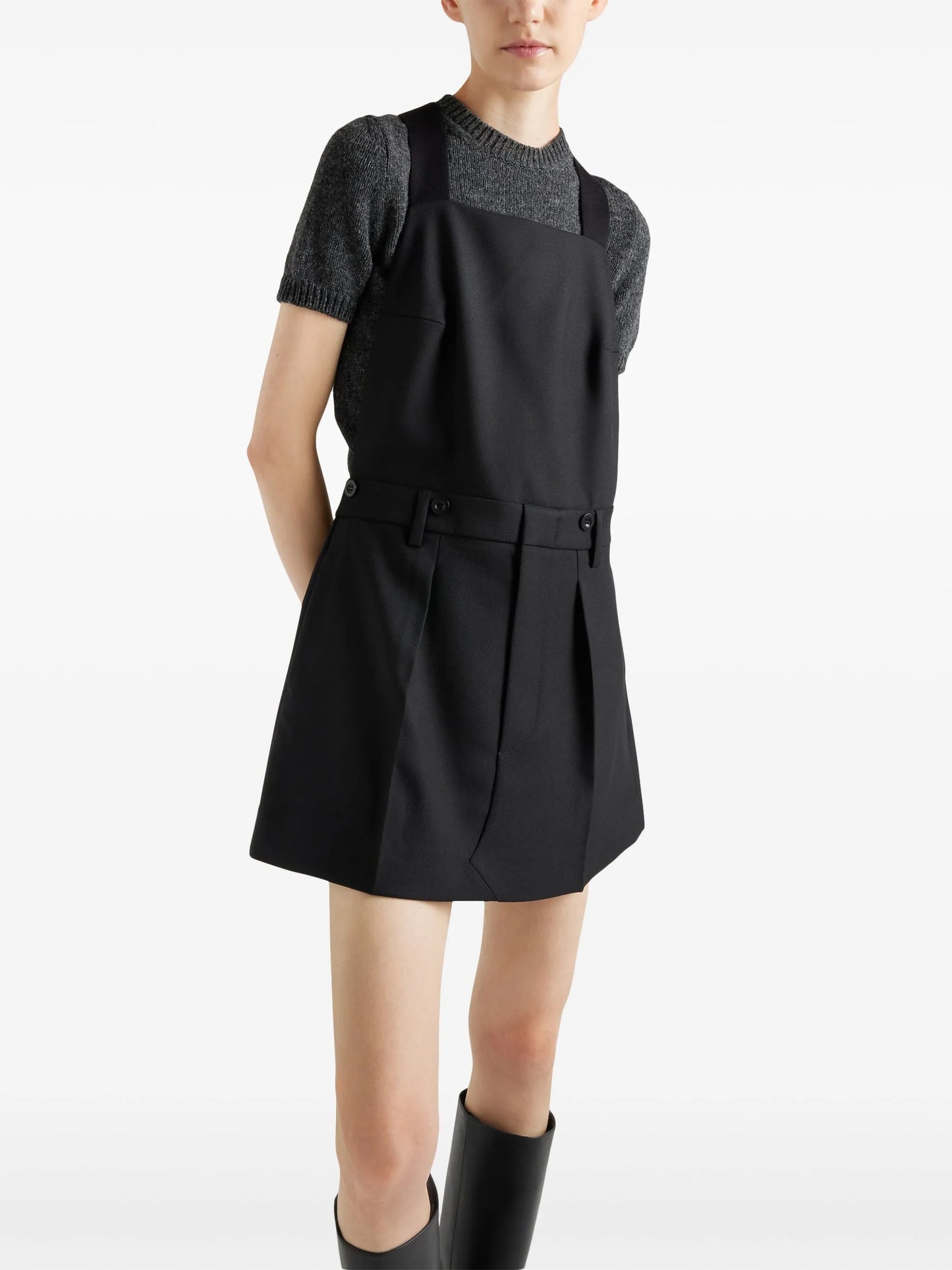 gabardine mini dress