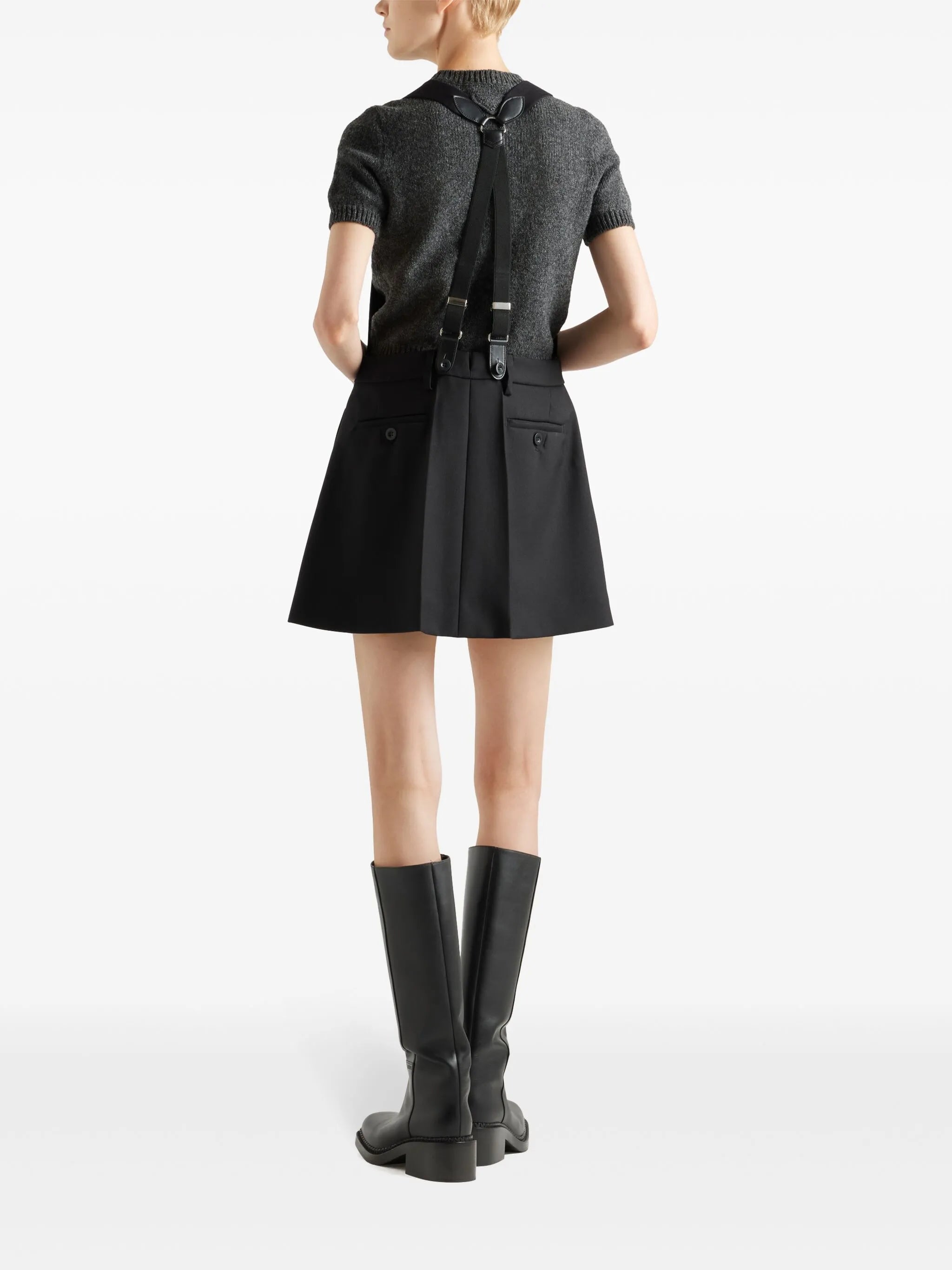 gabardine mini dress