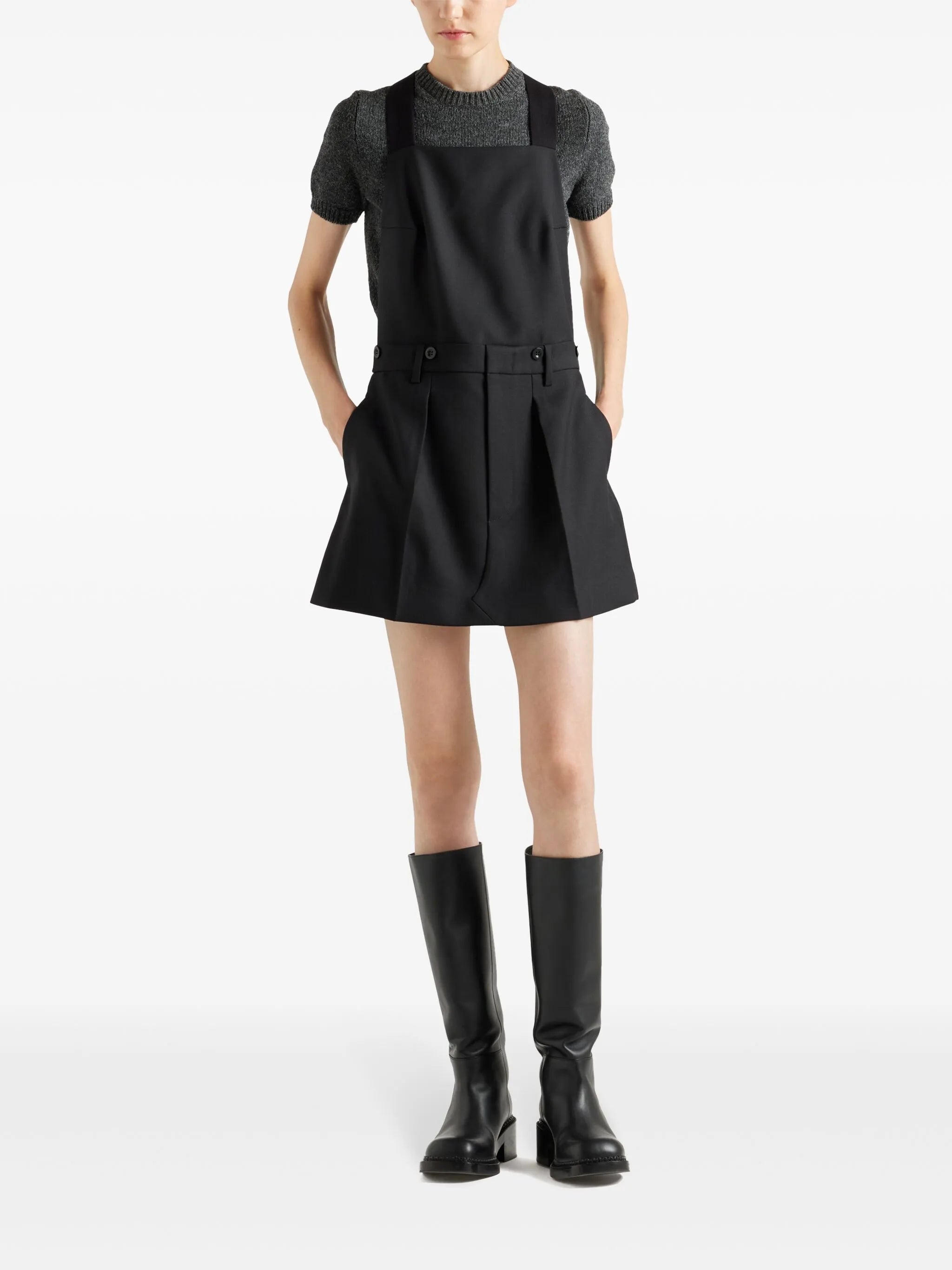 gabardine mini dress