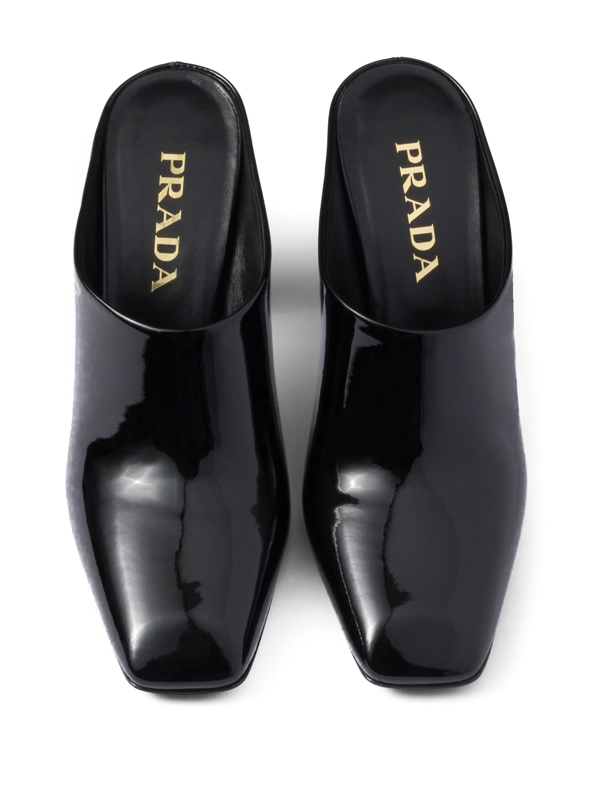 85mm patent-leather mules