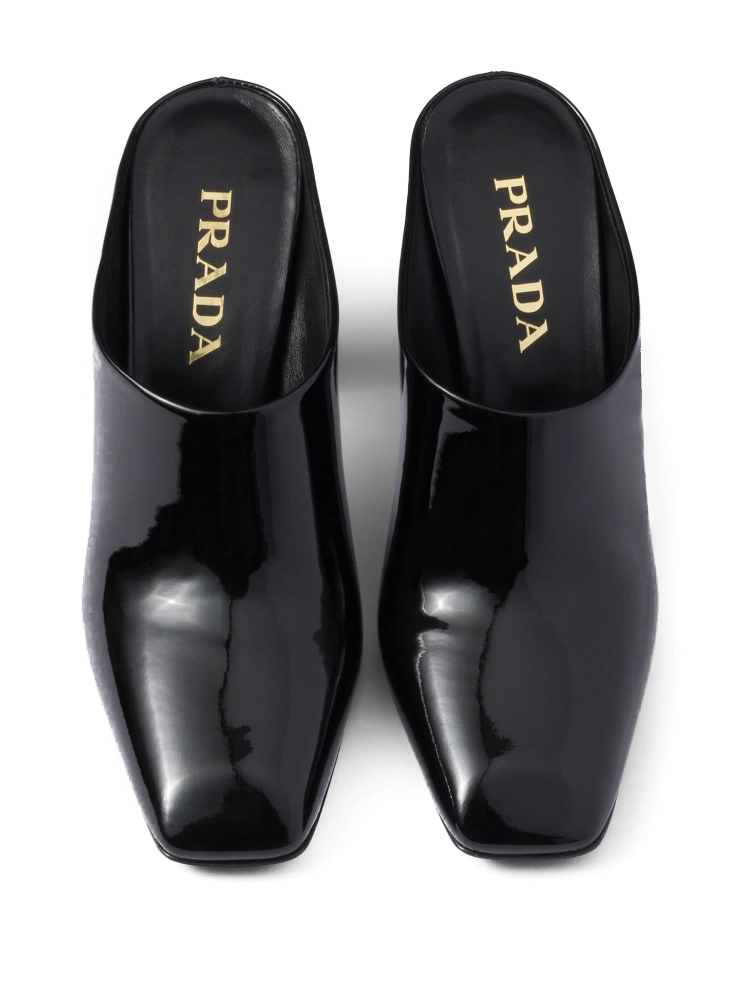 85mm patent-leather mules